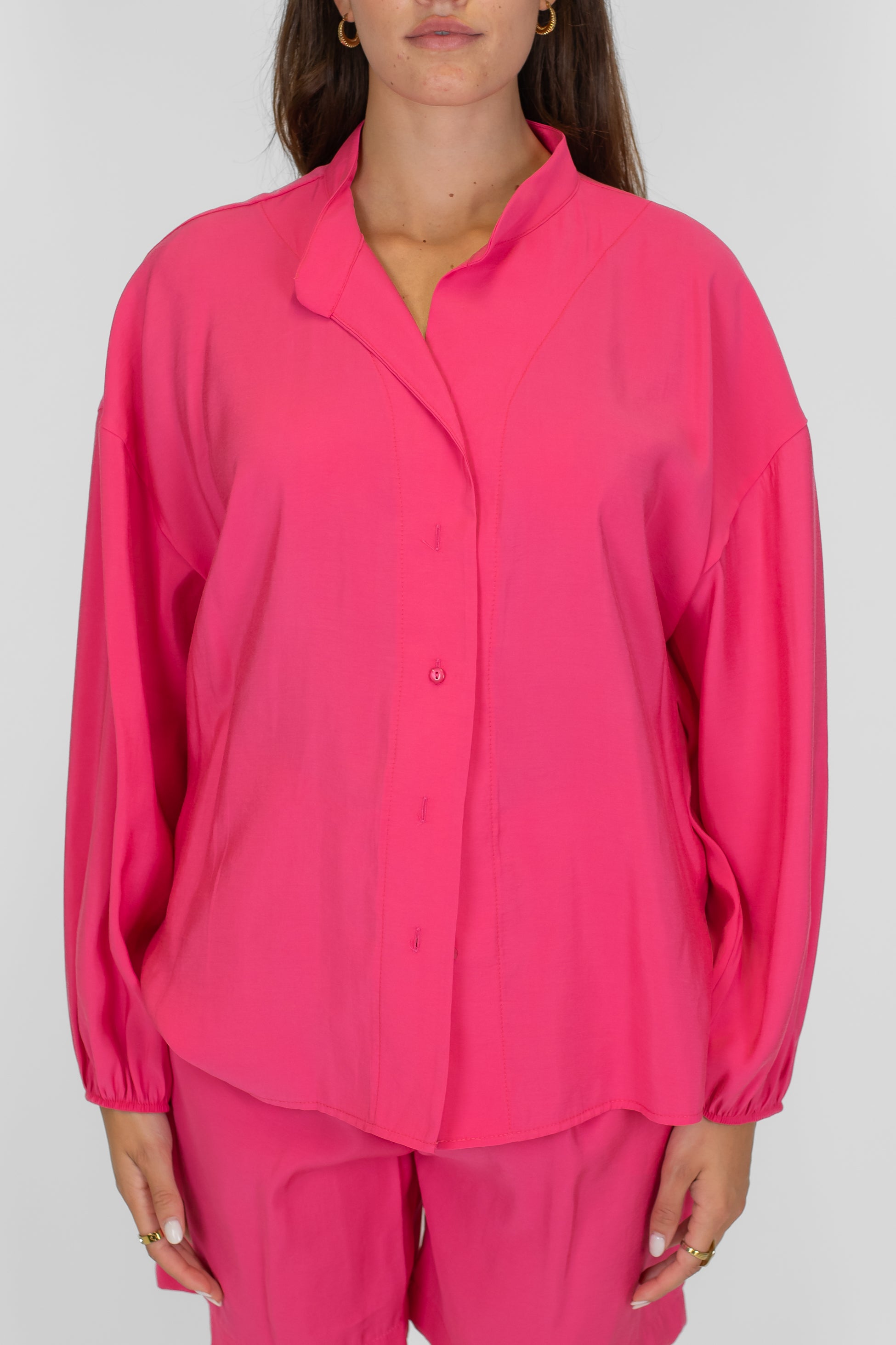 Tensione in - Camicia over in modal con collo coreano