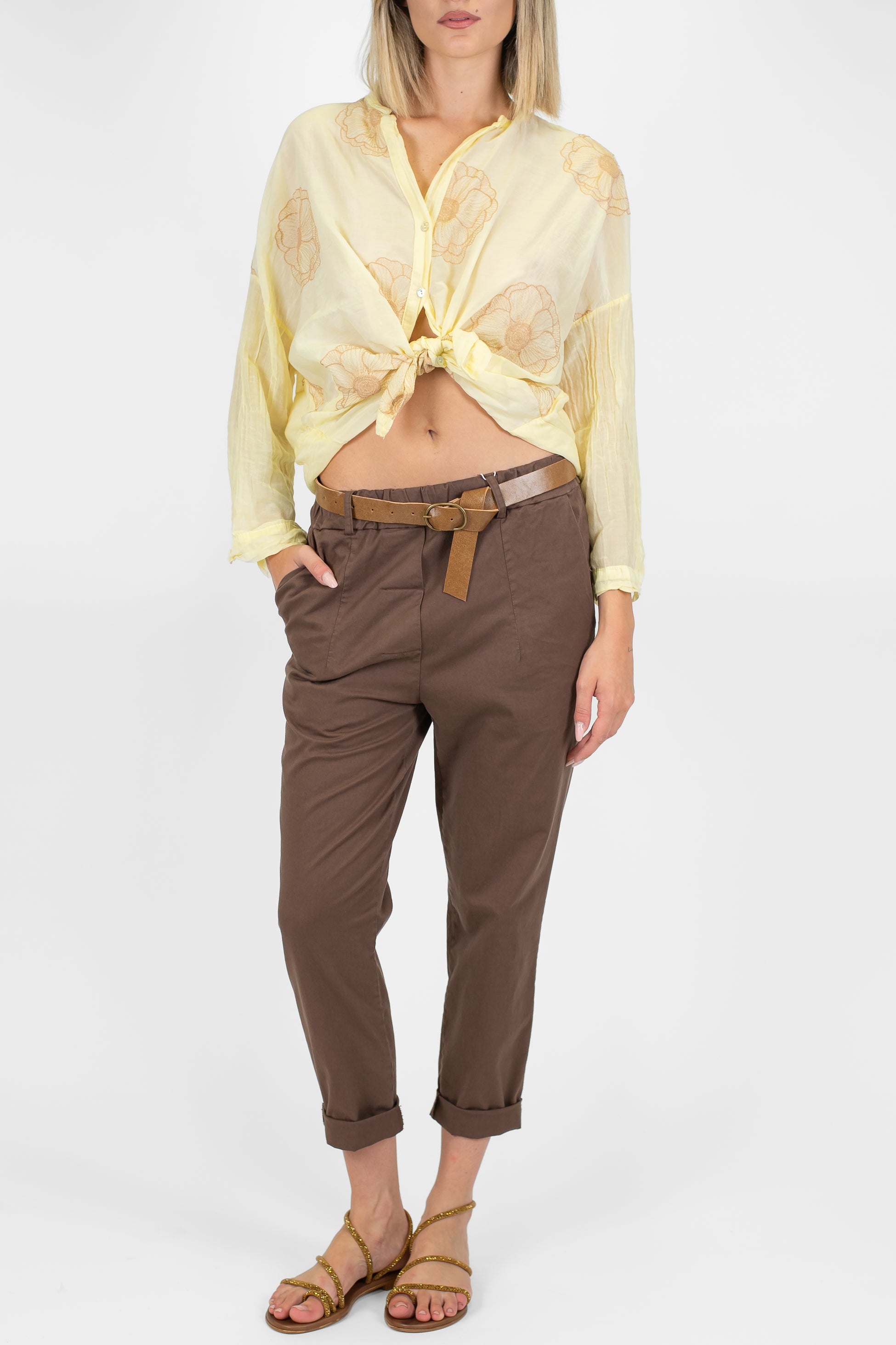 Motel - Pantalone regular con elastico in vita