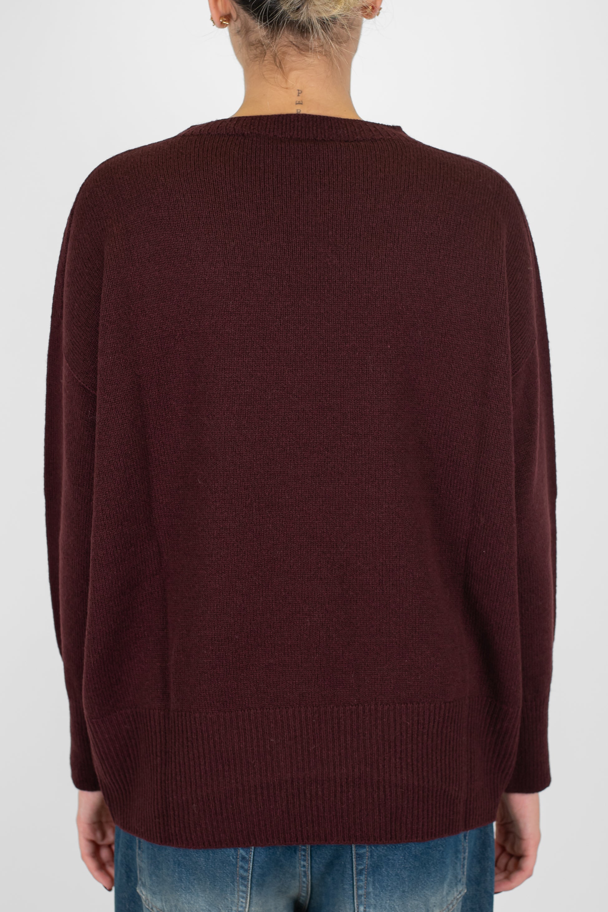 Tensione in - Maglia girocollo in misto cashmere con orlo stondato