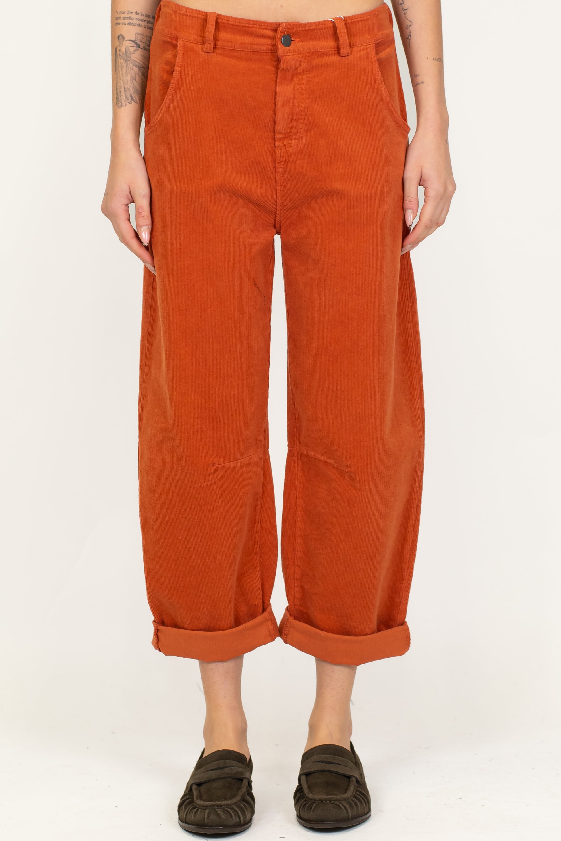 Motel - Pantalone balloon in velluto a coste con elastico sul retro