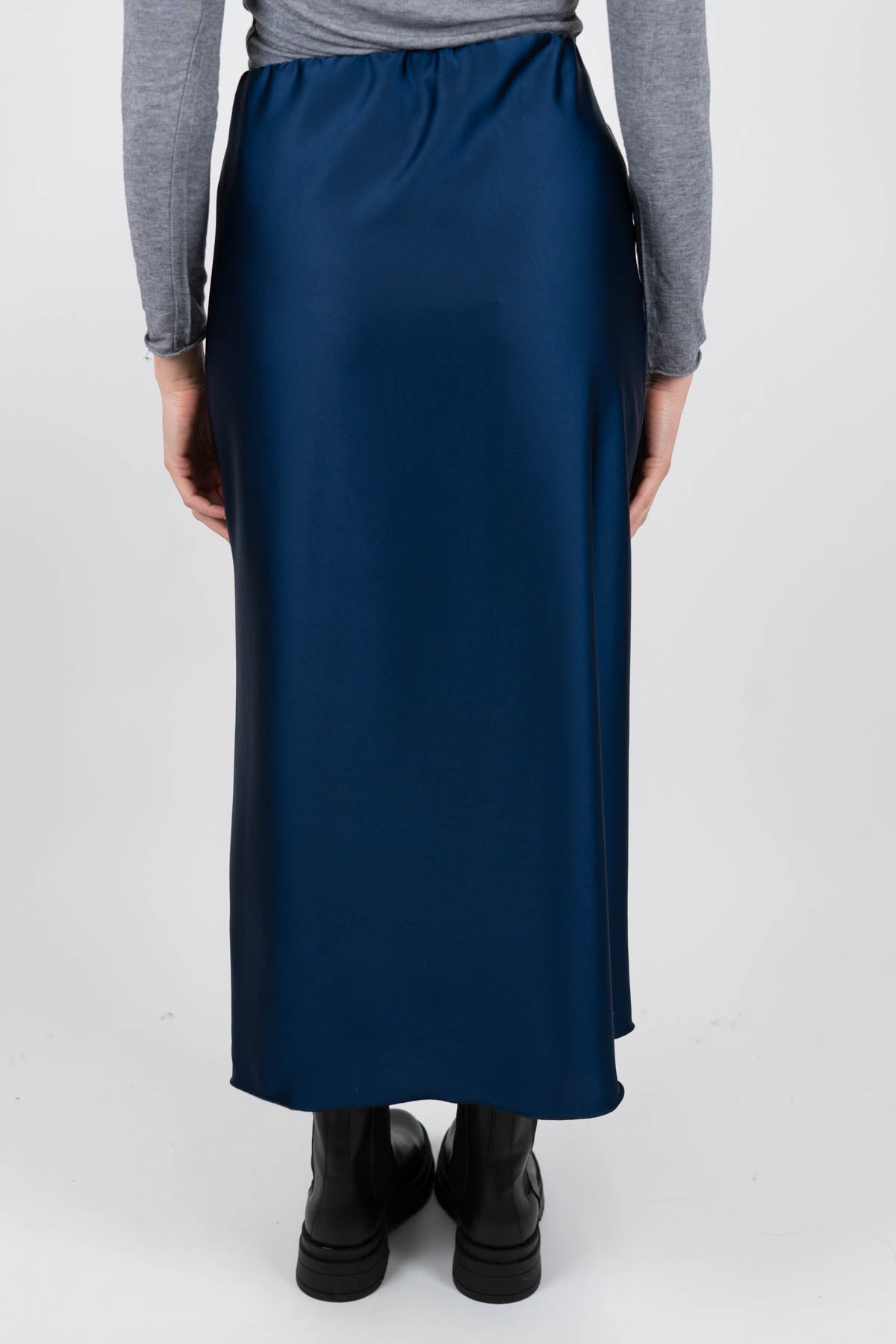 Dixie - Gonna in satin con elastico in vita