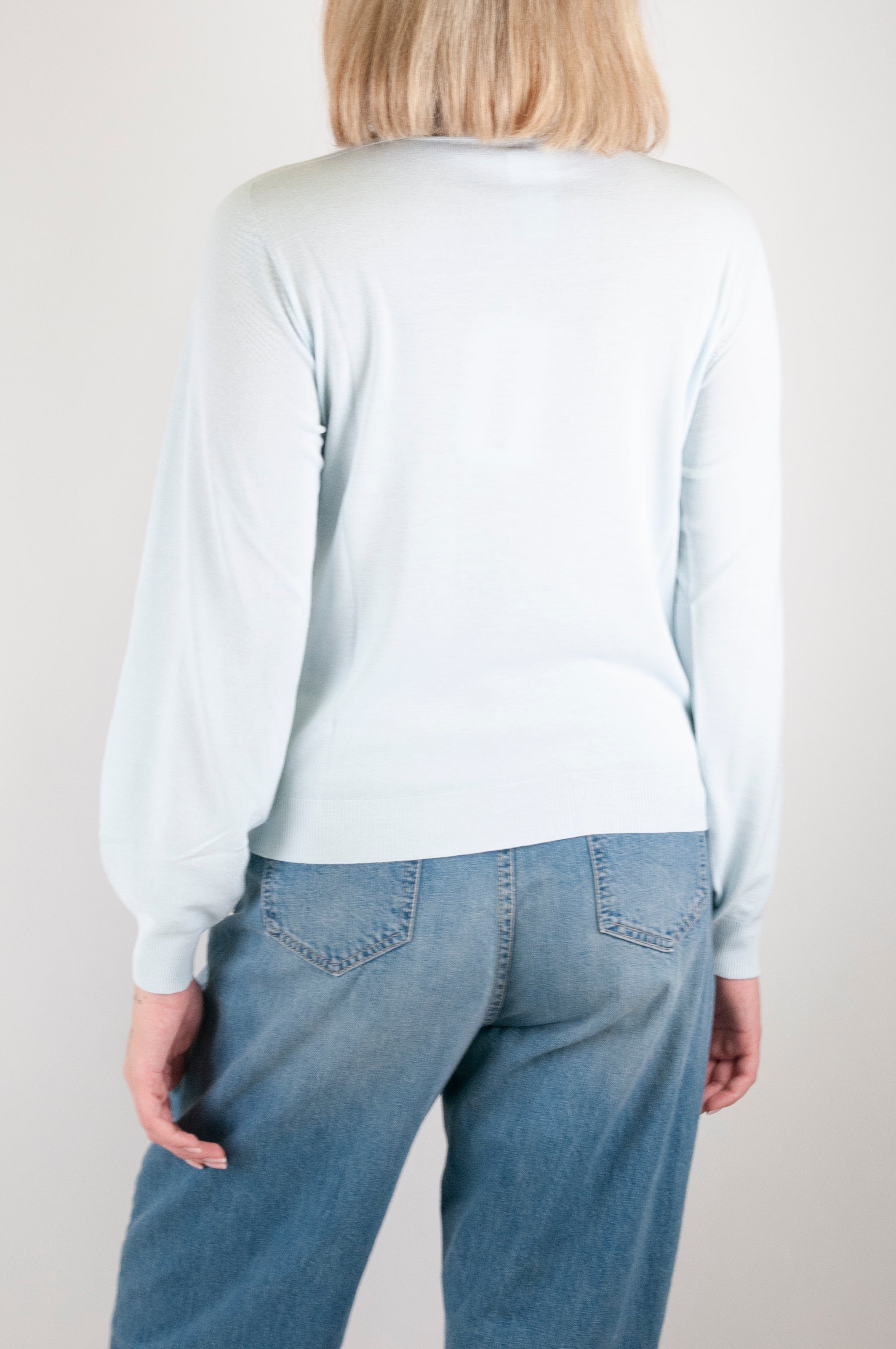 Kontatto - Maglia scollo V in viscosa leggera