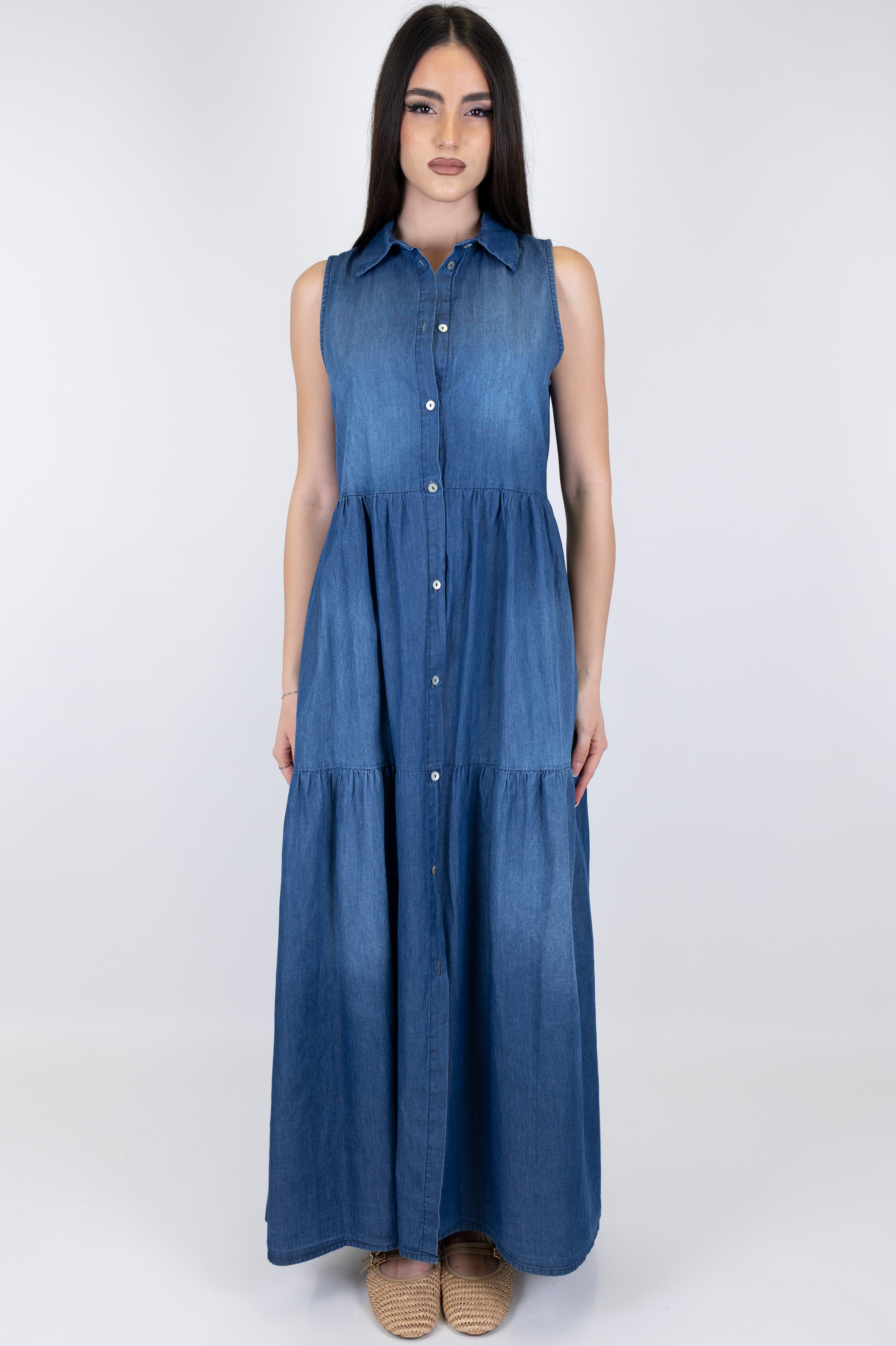 Haveone - Chemisier giromaniche in denim