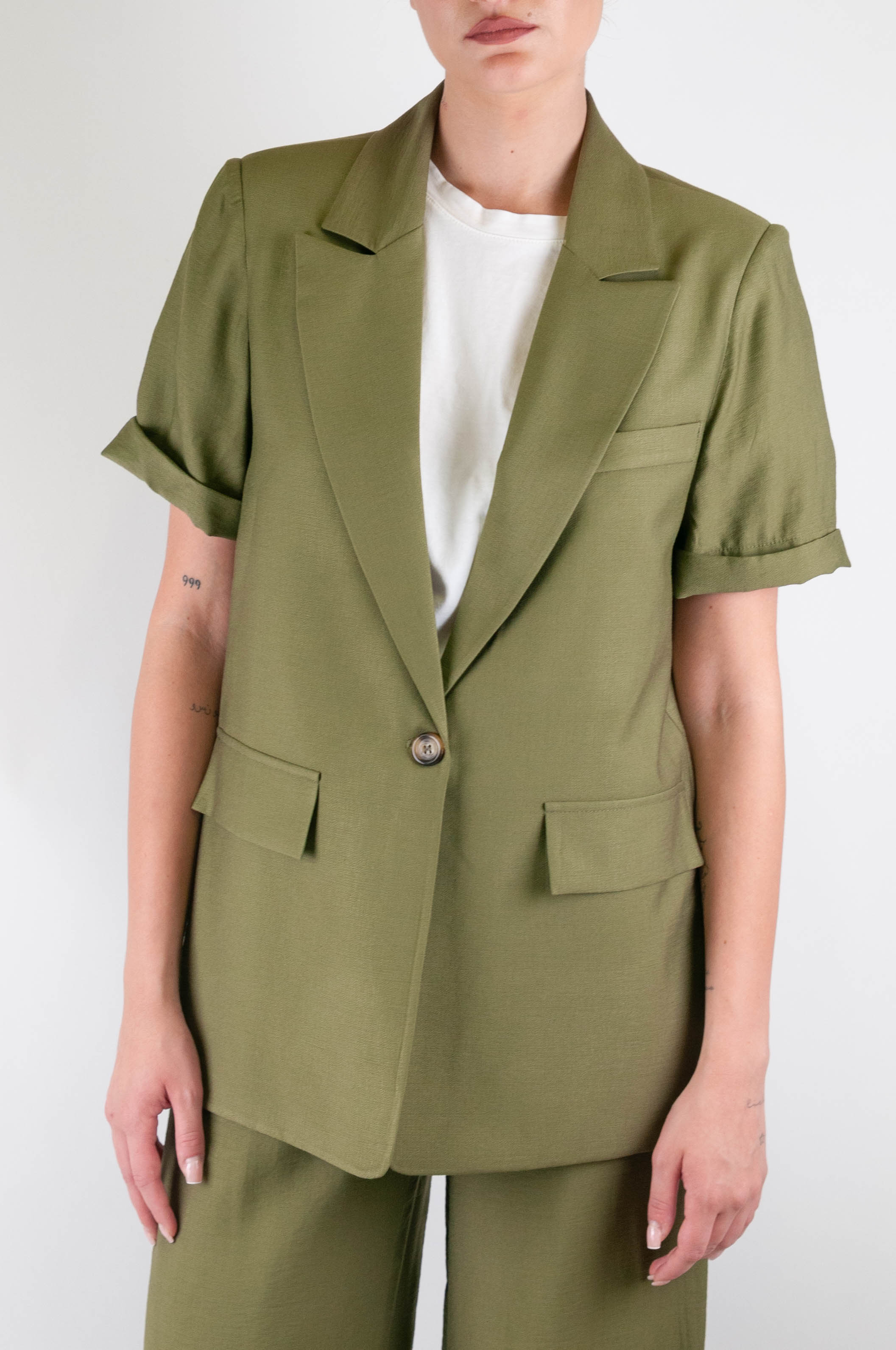 Dixie - Giacca mezza manica con chiusura ad un bottone