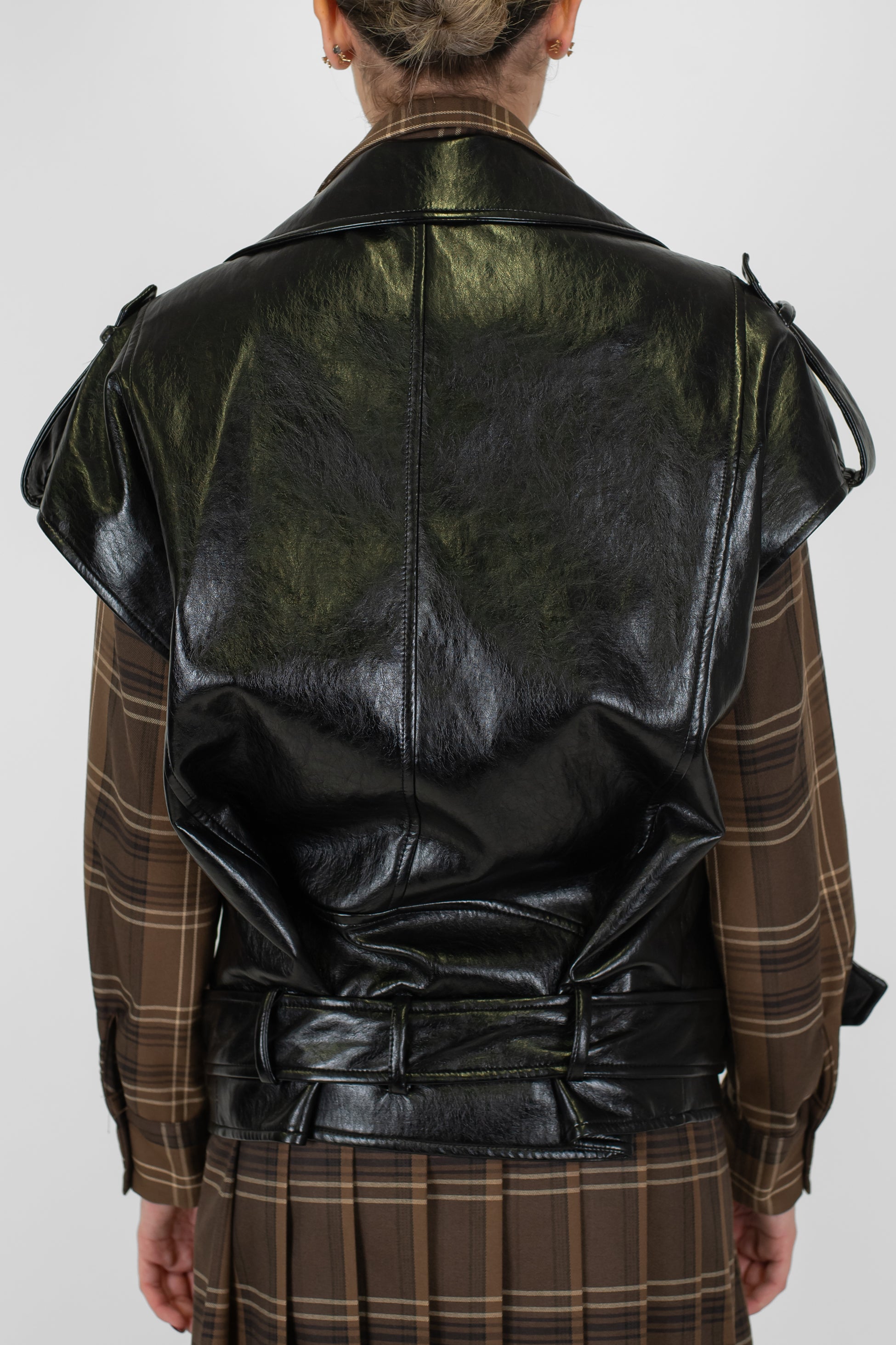 Motel - Giubbino smanicato in ecopelle