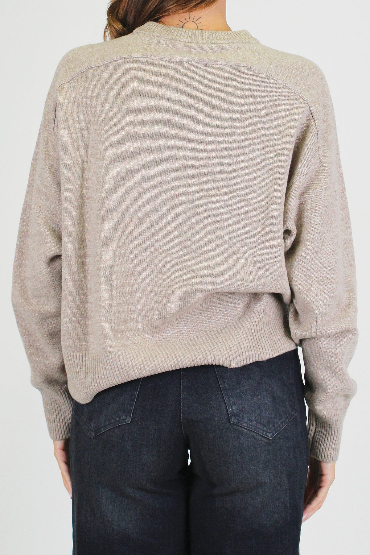 Tensione in - Maglia girocollo in pura lana