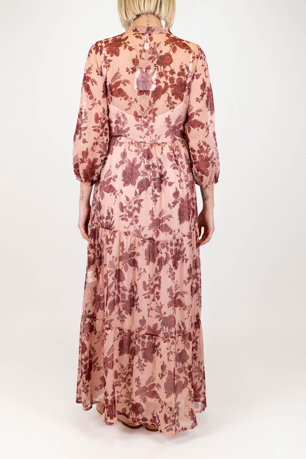 Tensione in - Chemisier fantasia floreale con balze