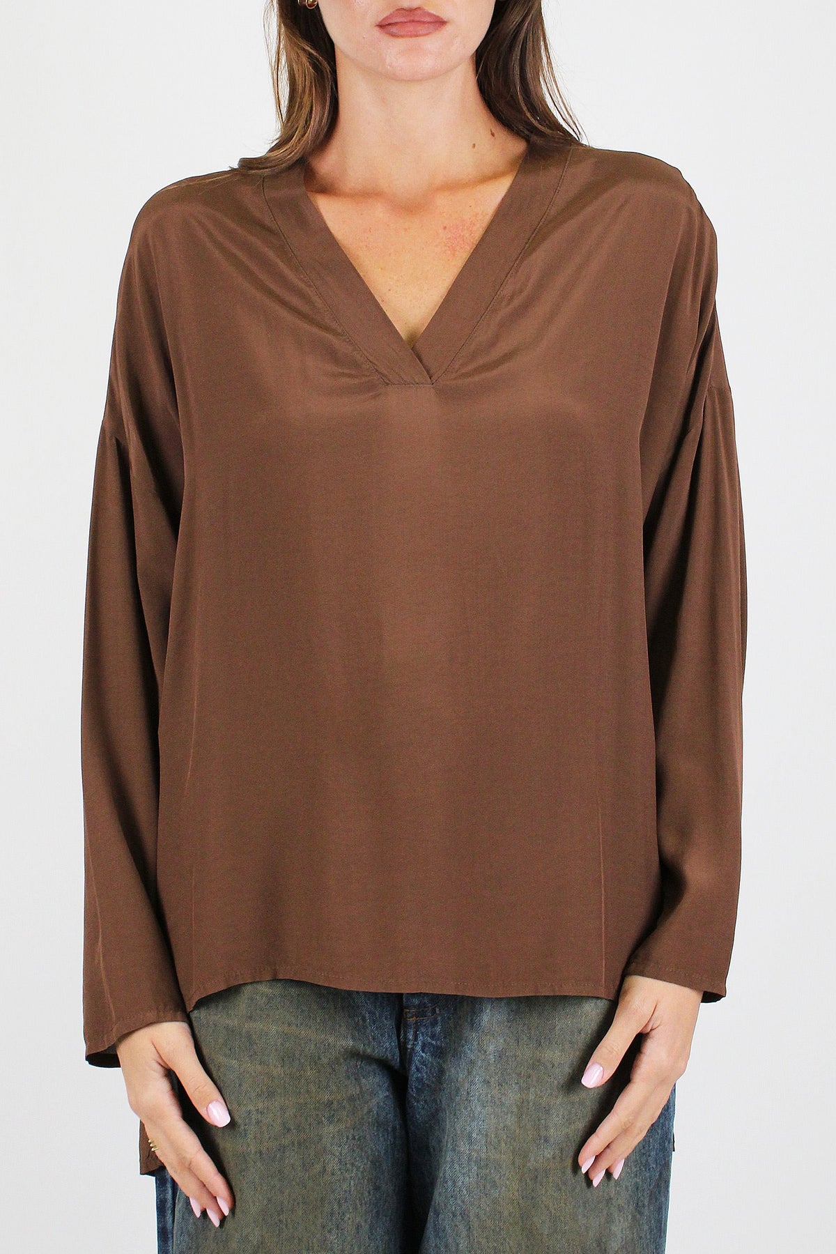 Souvenir - Blusa scollo a V in viscosa