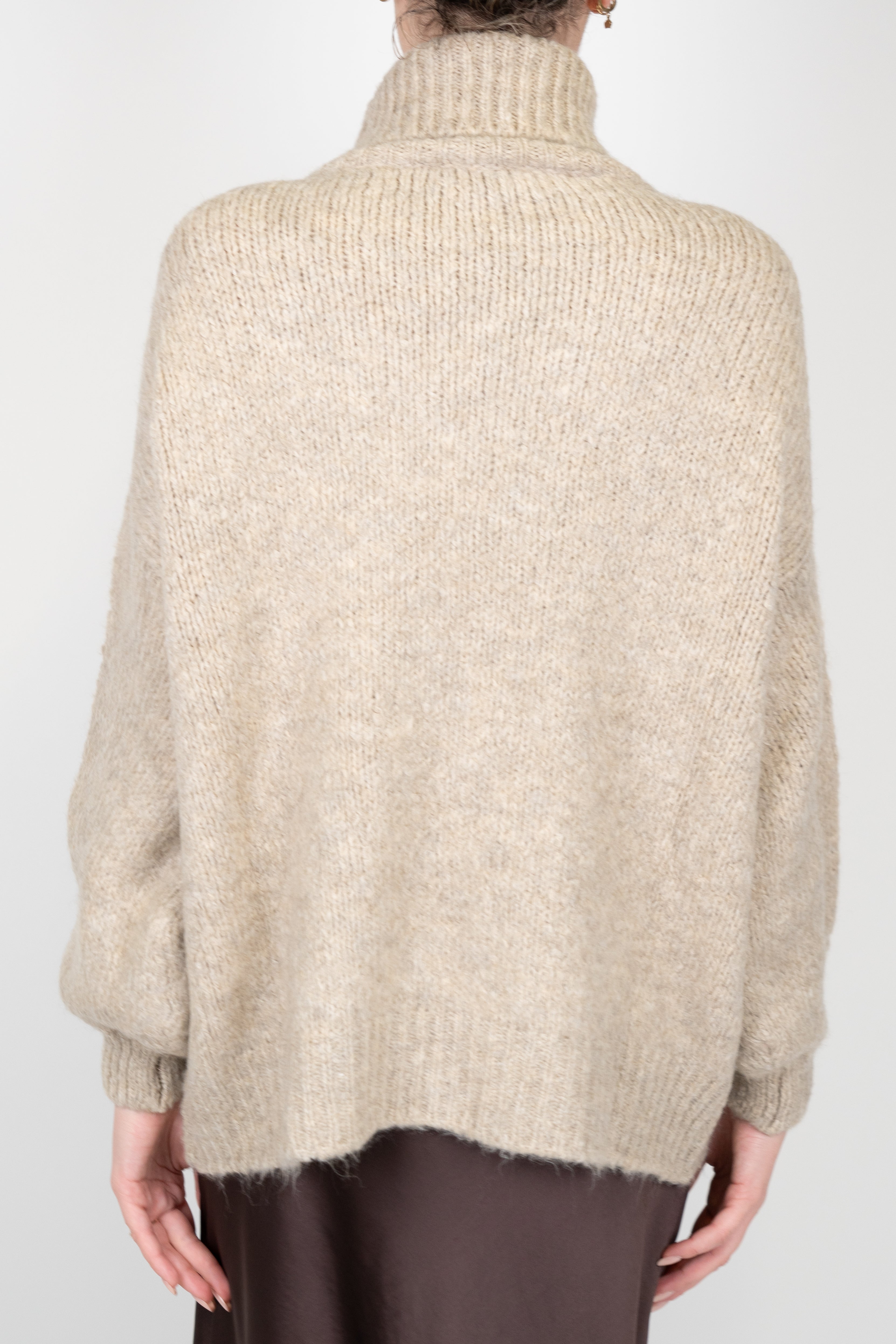 Haveone - Dolcevita in misto lana con fantasia rombi centrale