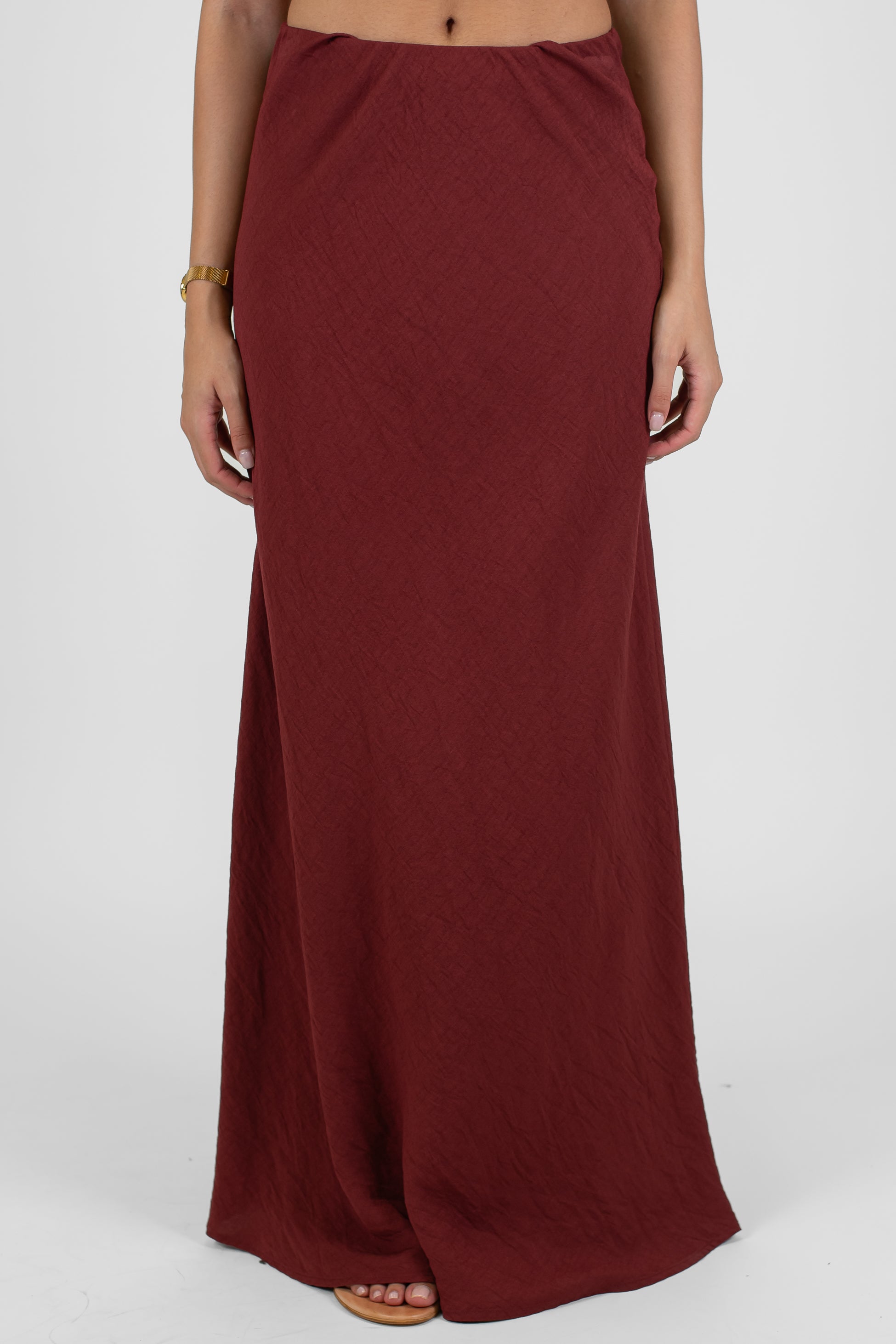 Tensione in - Gonna in viscosa leggera con elastico in vita