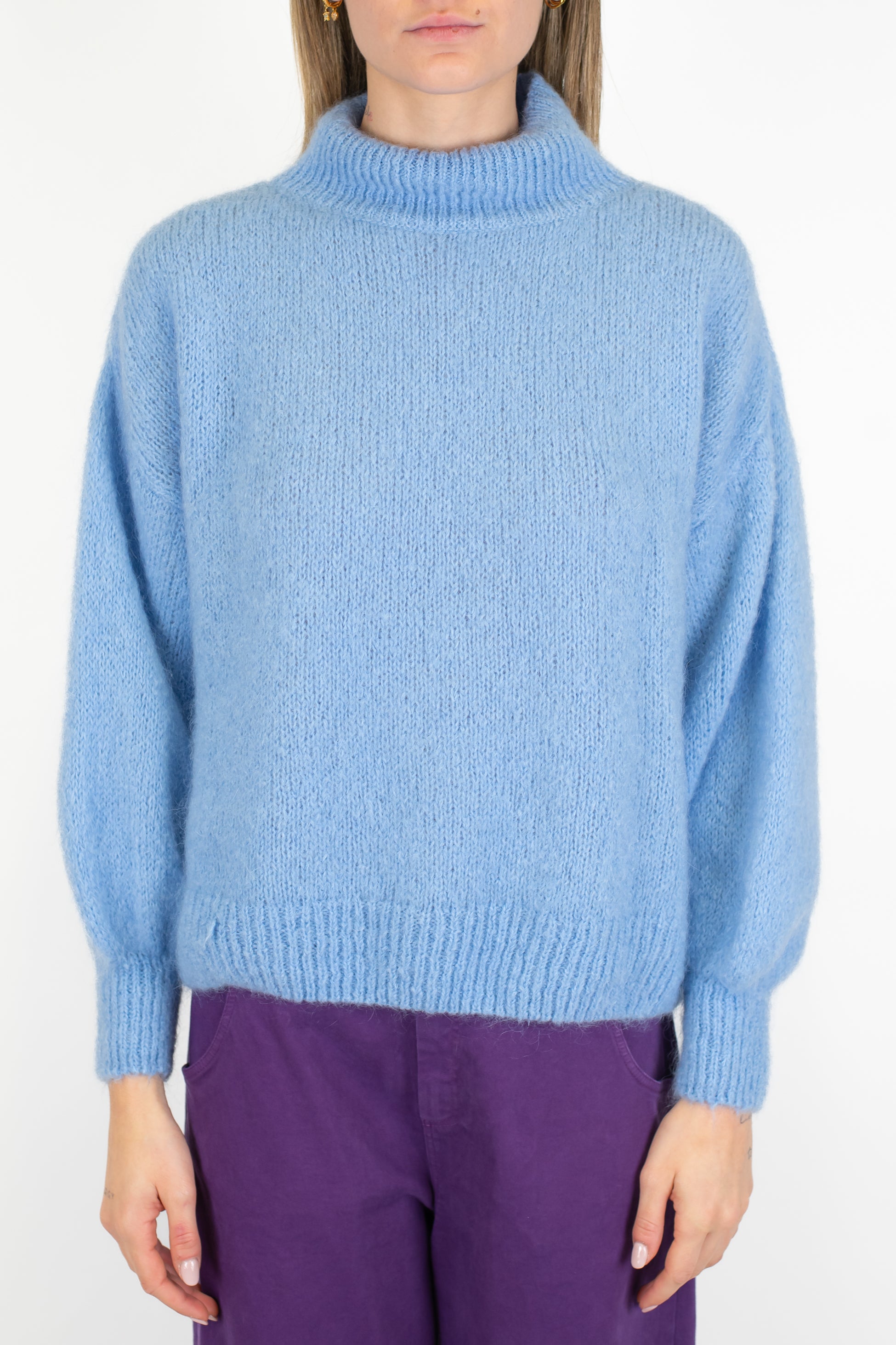 Dixie -Lupetto in lana mohair con maniche ampie