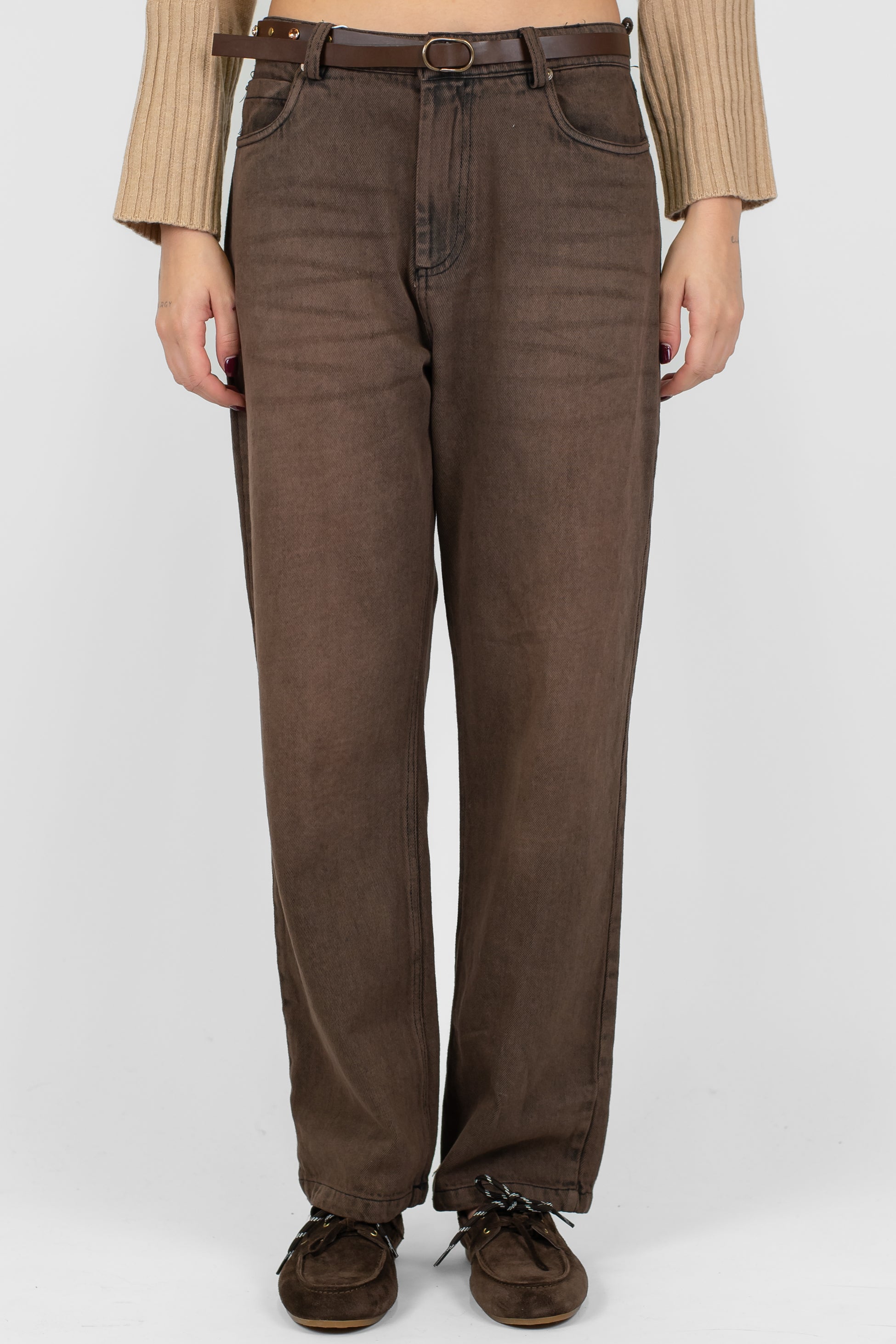 Motel - Pantalone regular in denim colorato