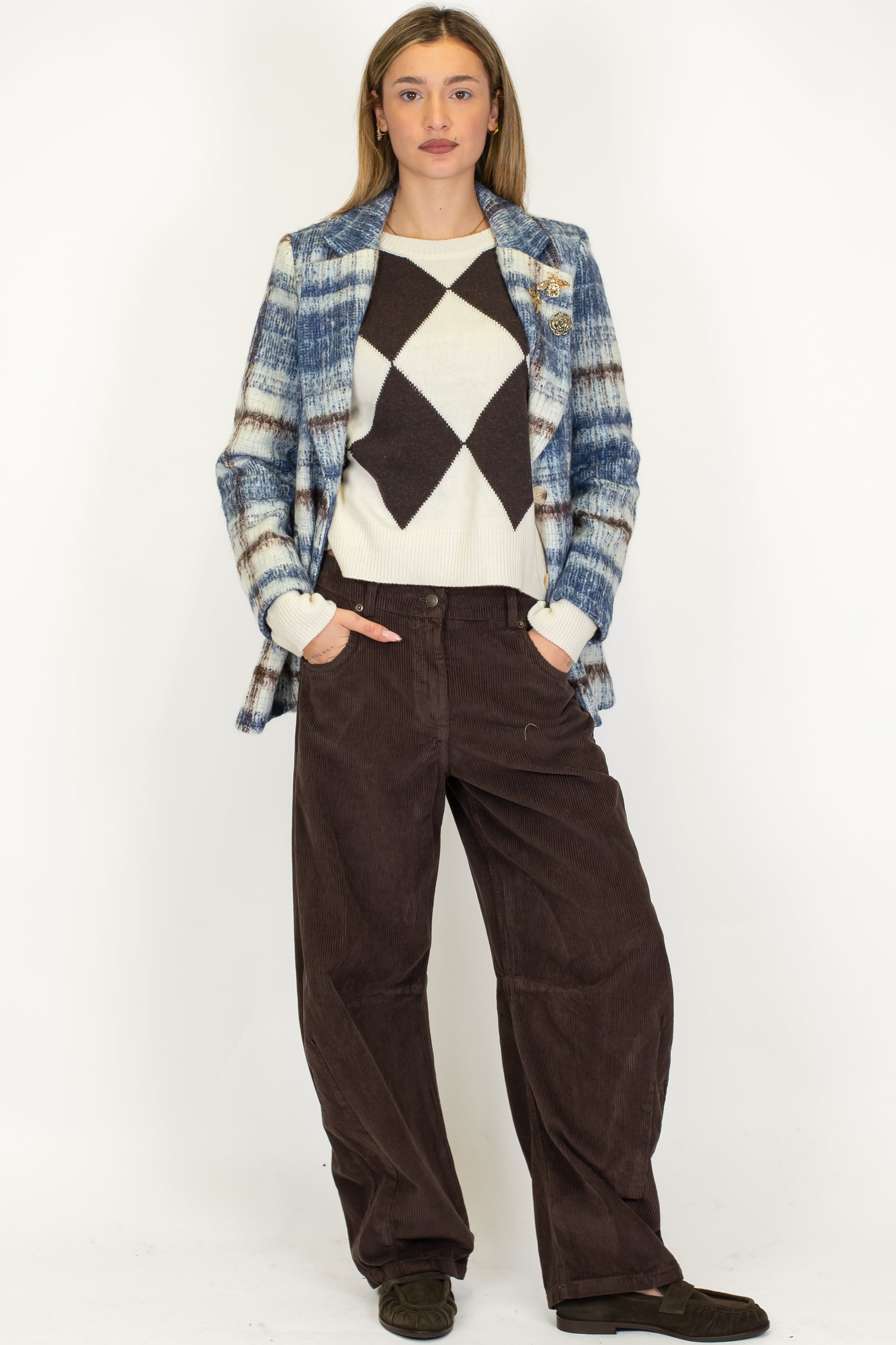 Motel - Pantalone balloon in velluto a coste