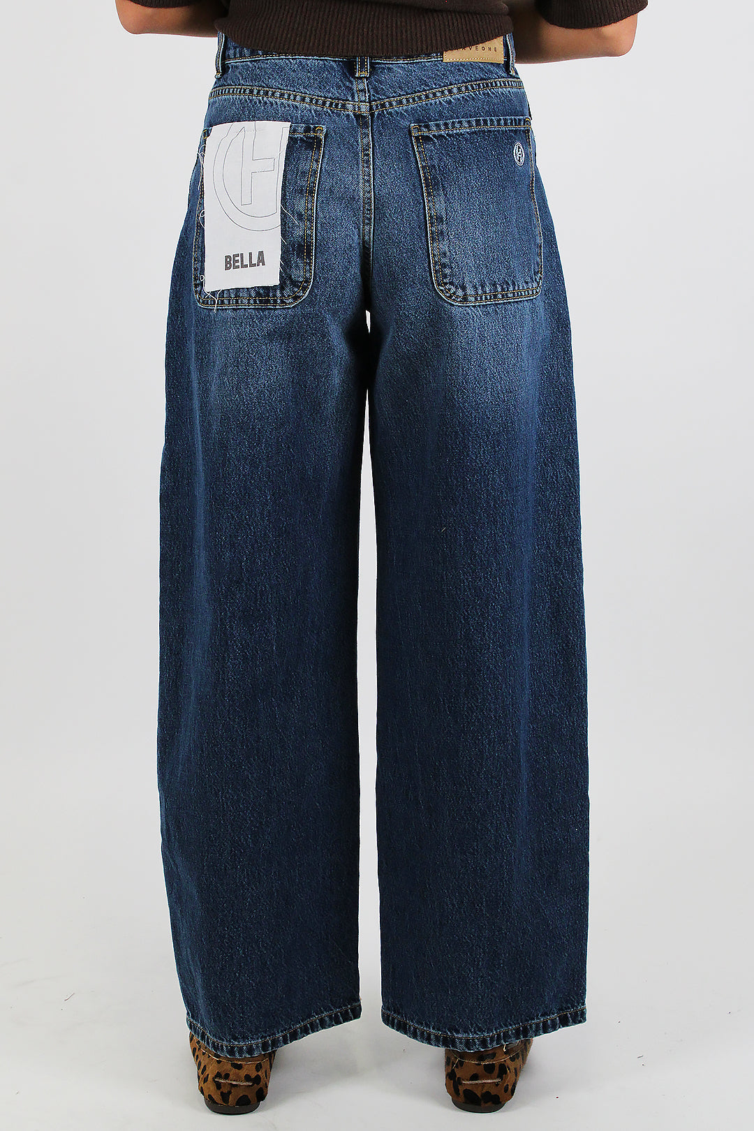 Haveone - Jeans palazzo lavaggio intermedio modello Bella
