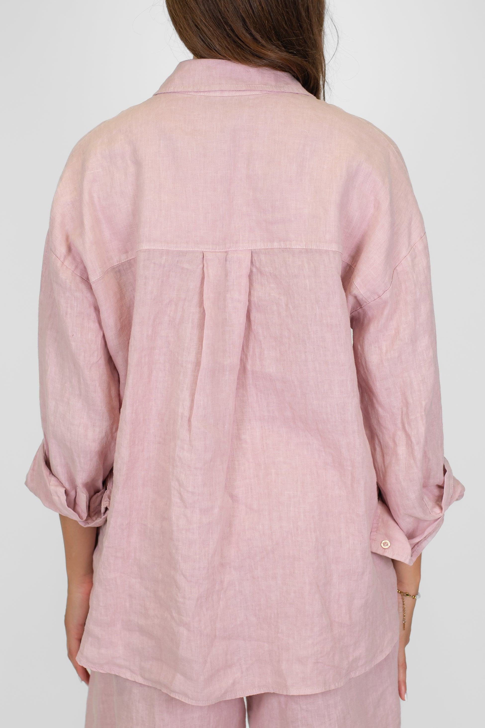 Haveone - Camicia tinta unita in puro lino