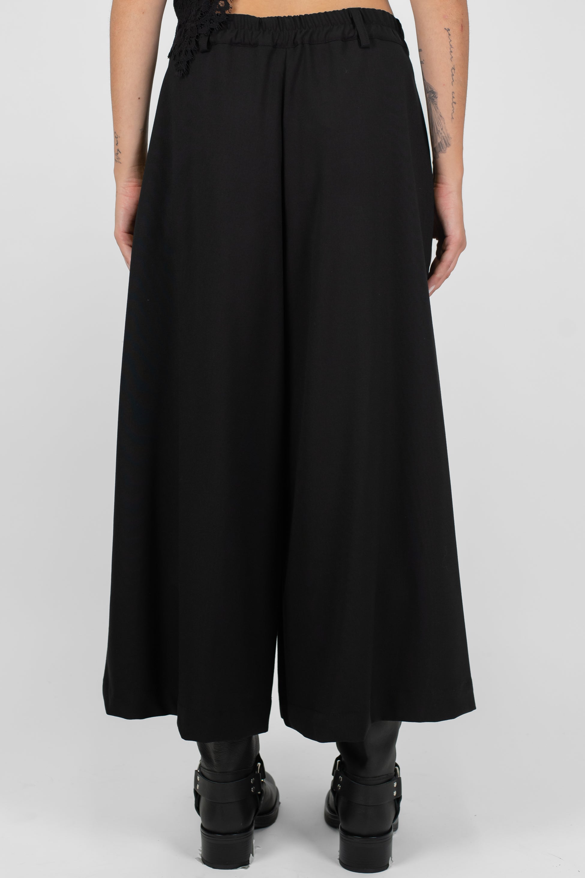 Dixie - Panta-gonna palazzo con pinces ed elastico sul retro