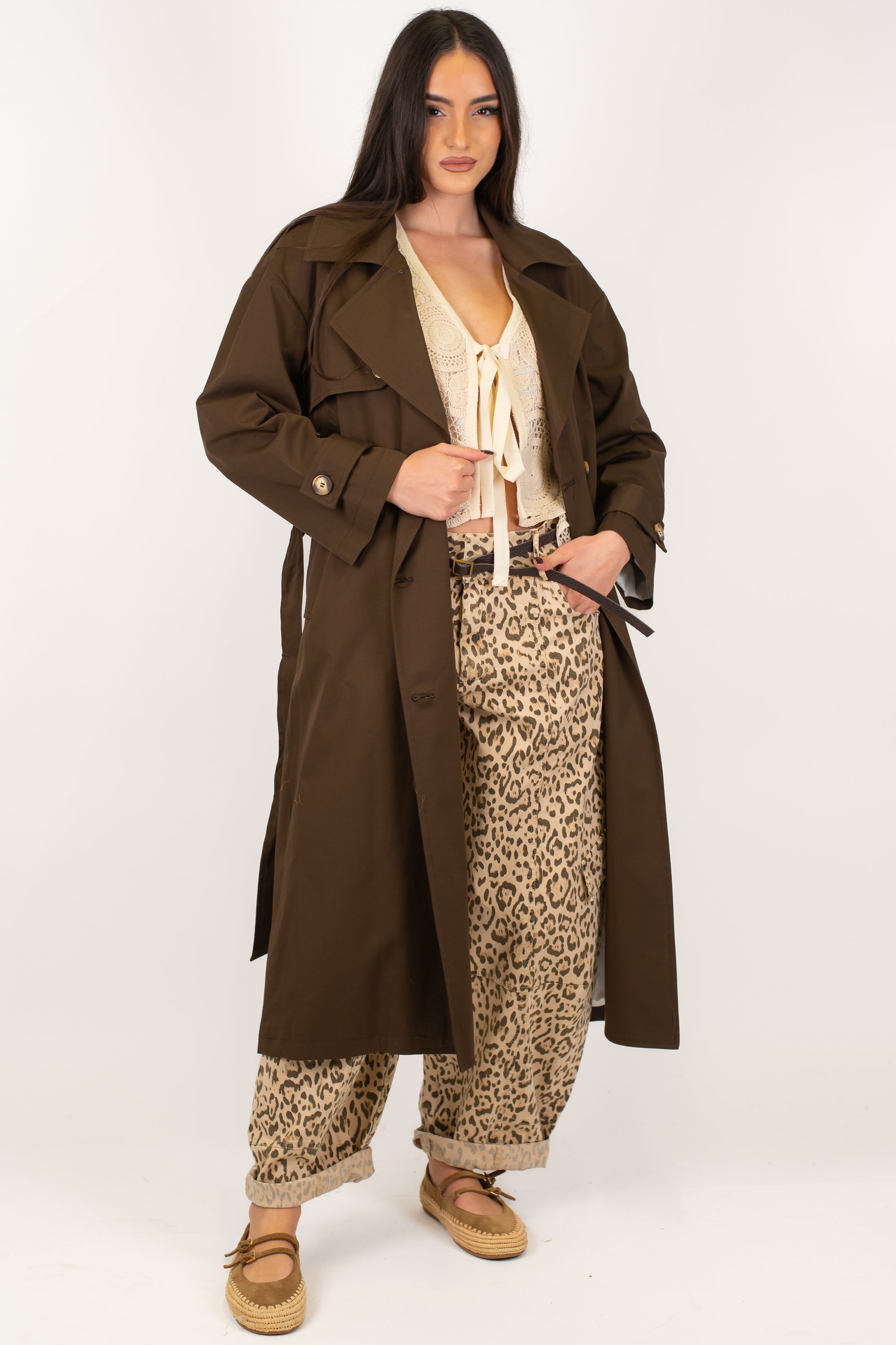 Motel - Pantalone cargo balloon fantasia animalier