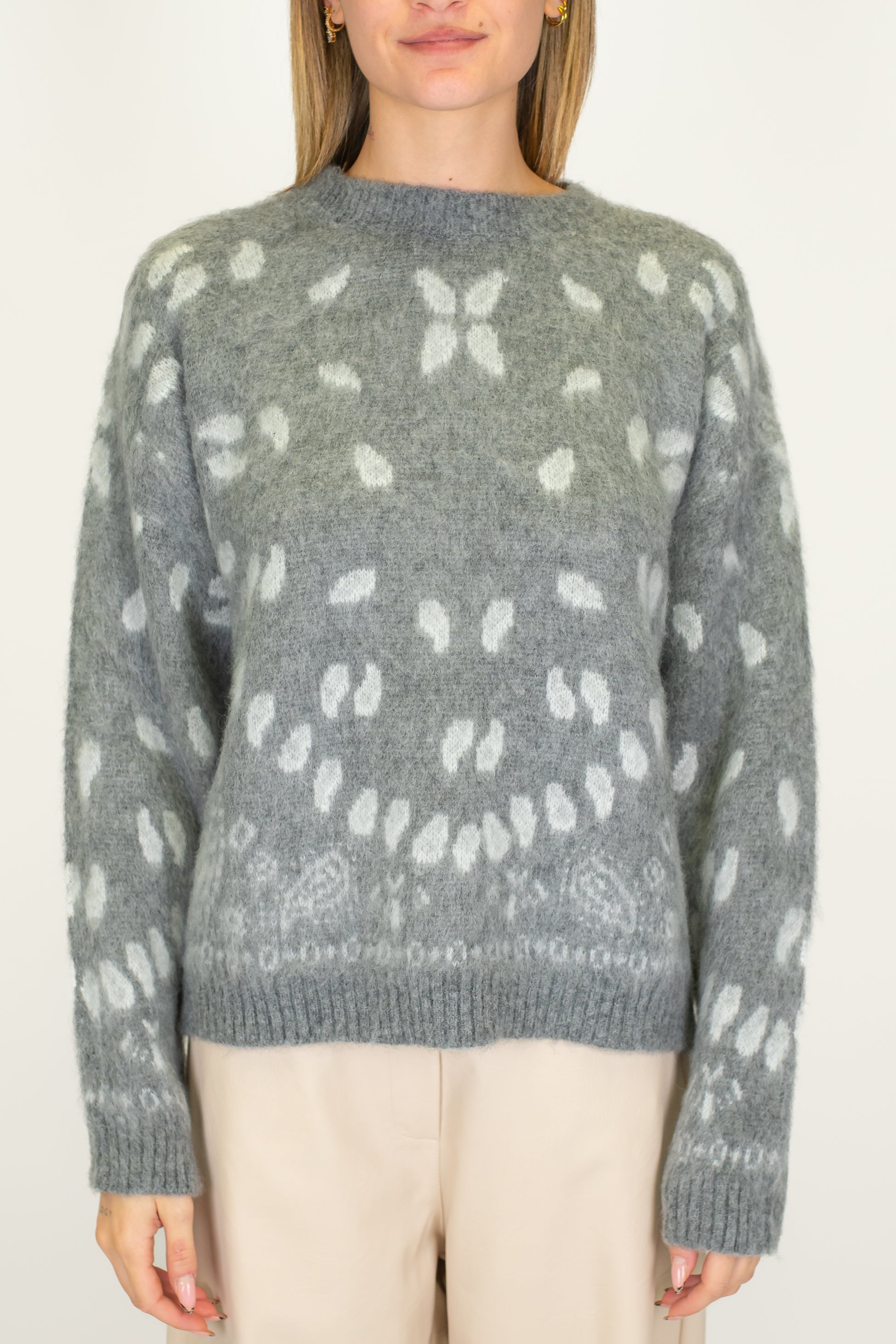 Tensione in - Maglia fantasia bandana in misto lana