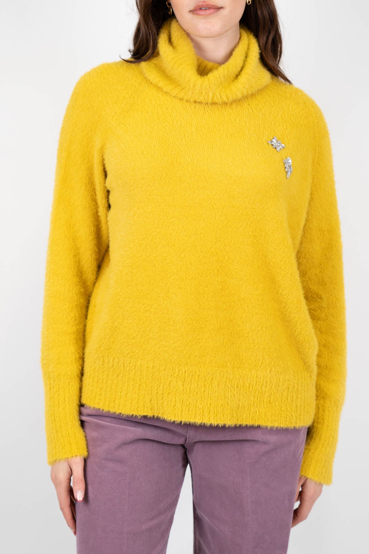 Dixie - Dolcevita collo ad anello con spille