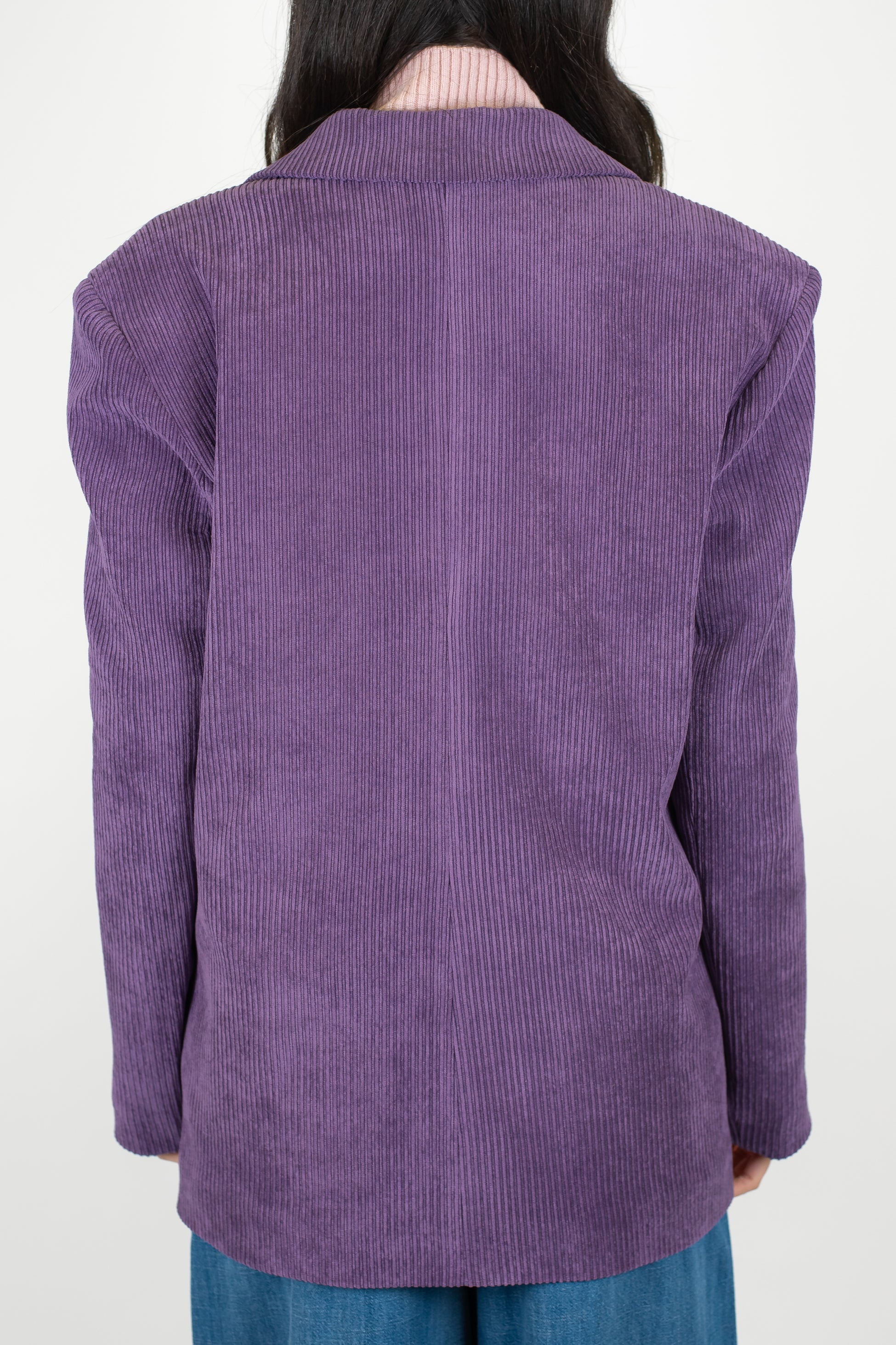 Motel - Giacca monopetto in velluto a coste con spille sul rever