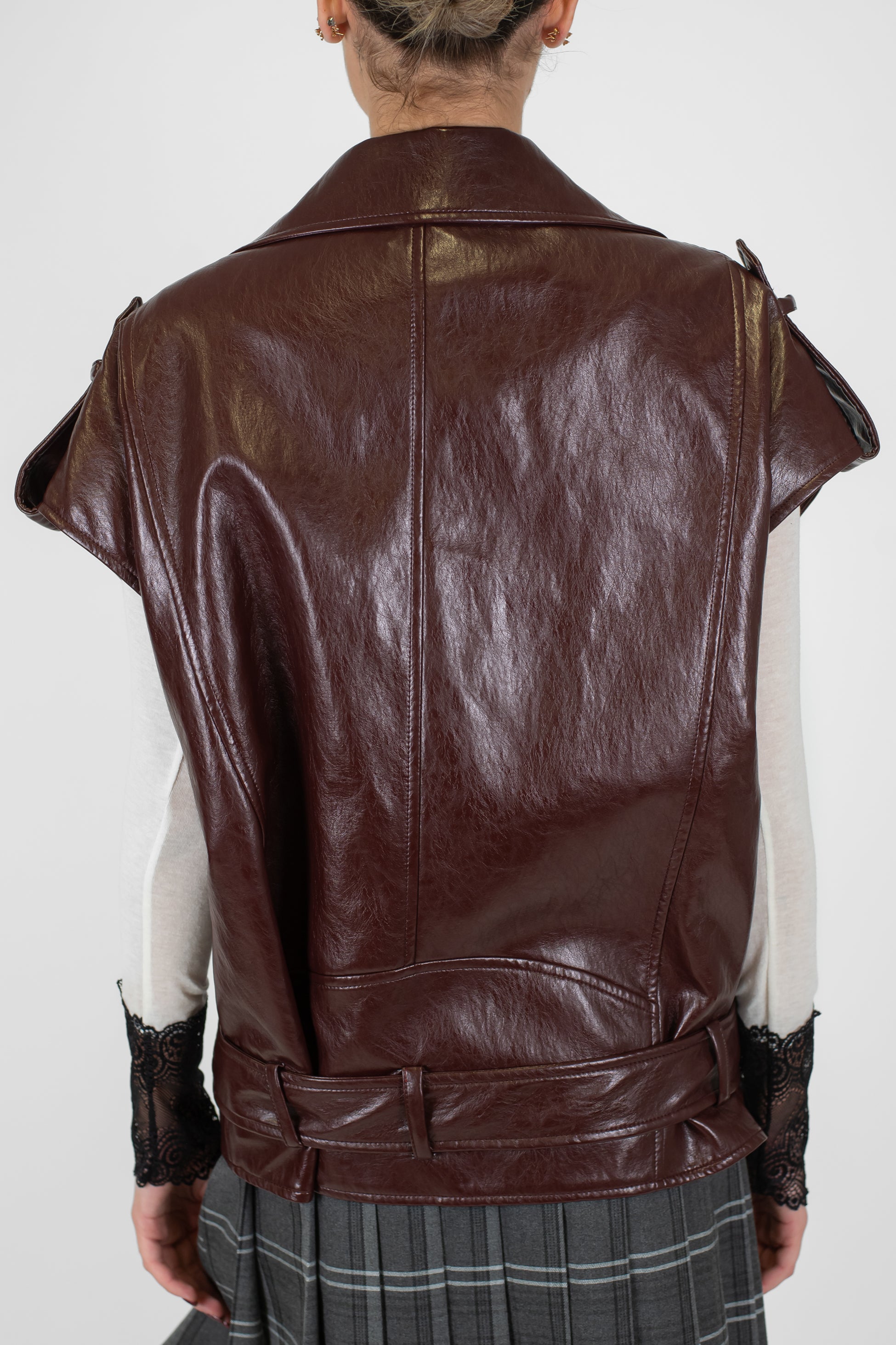 Motel - Giubbino smanicato in ecopelle