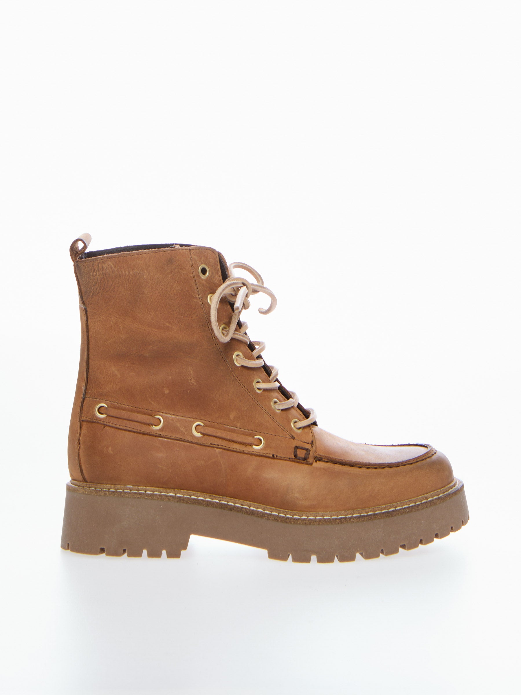 Ovyé - Stivaletto stringato in pelle ingrassata