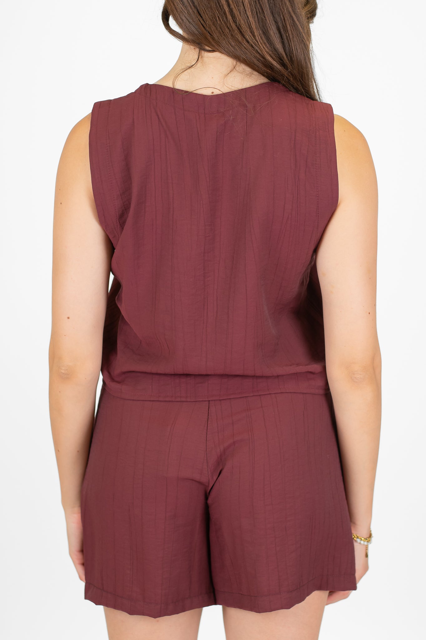 Tensione in - Coordinato gilet e shorts in viscosa leggera