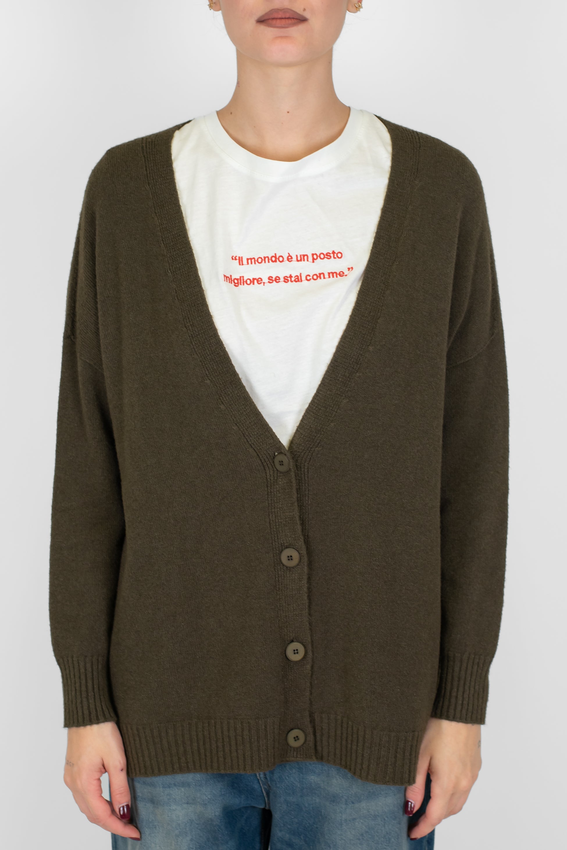 Maryley - Cardigan over scollo a V