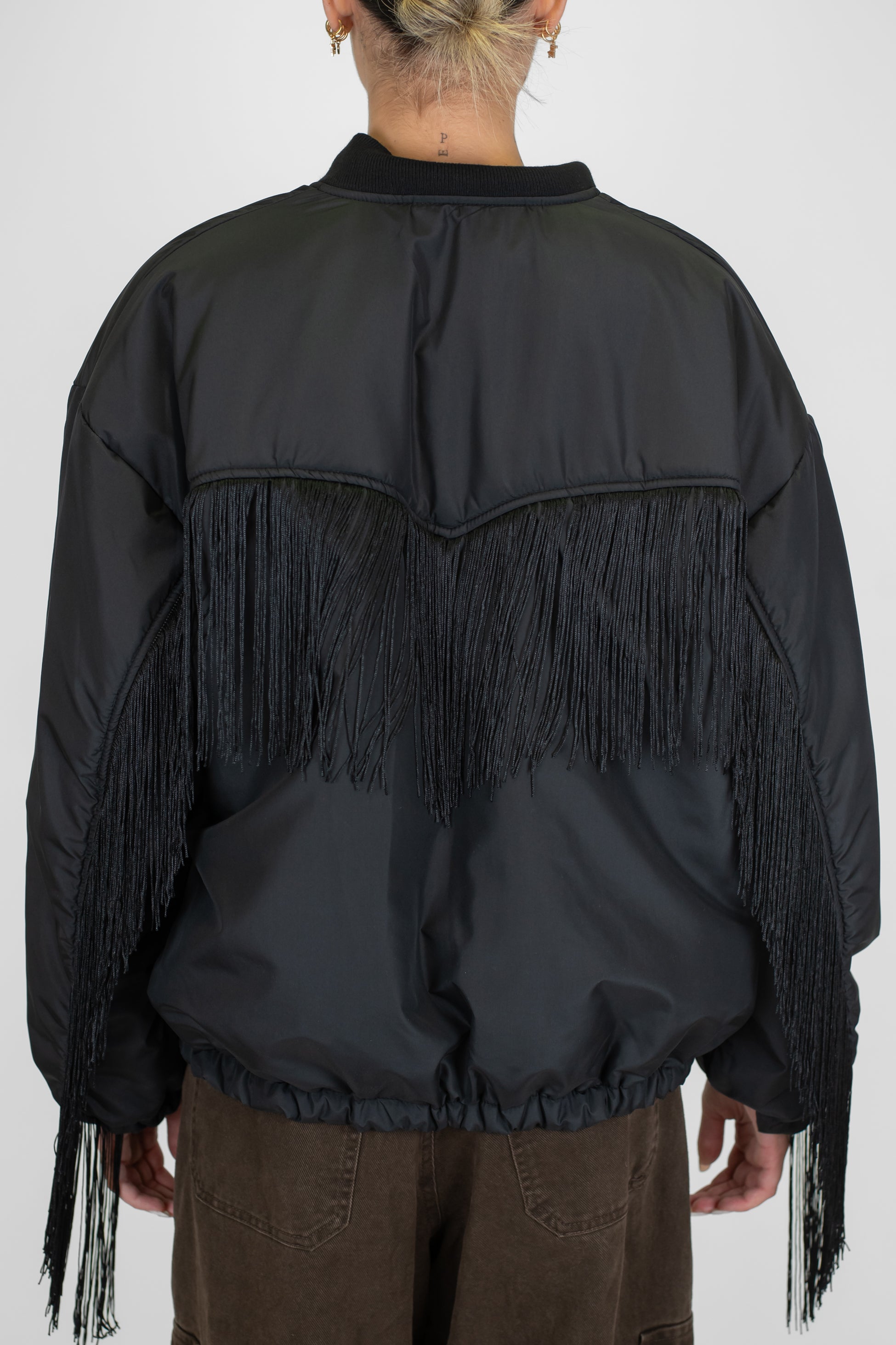 Tensione in - Bomber Piumino con frange