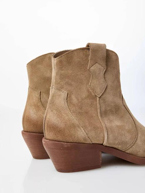 Ovyé - Texano in camoscio spazzolato con zip laterale