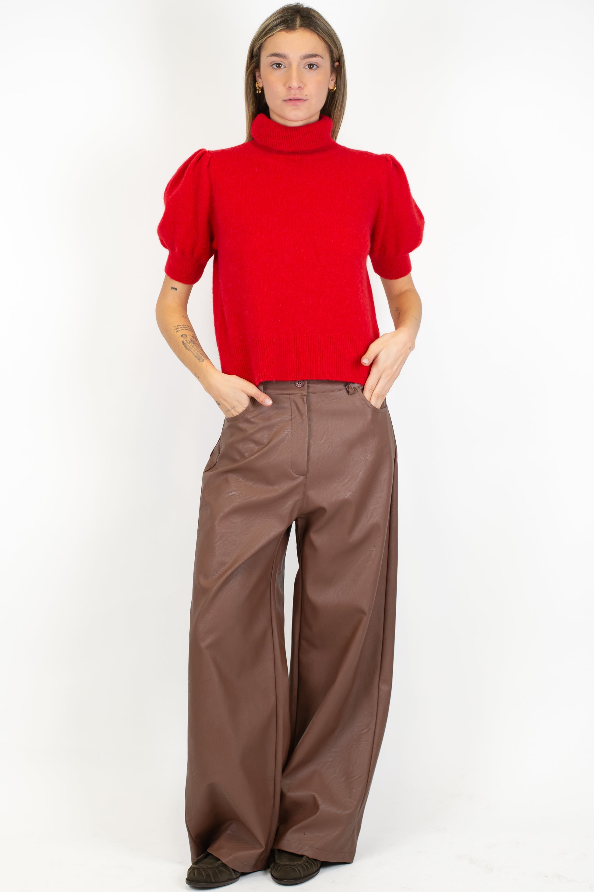 Dixie - Dolcevita mezzamanica a palloncino in baby alpaca