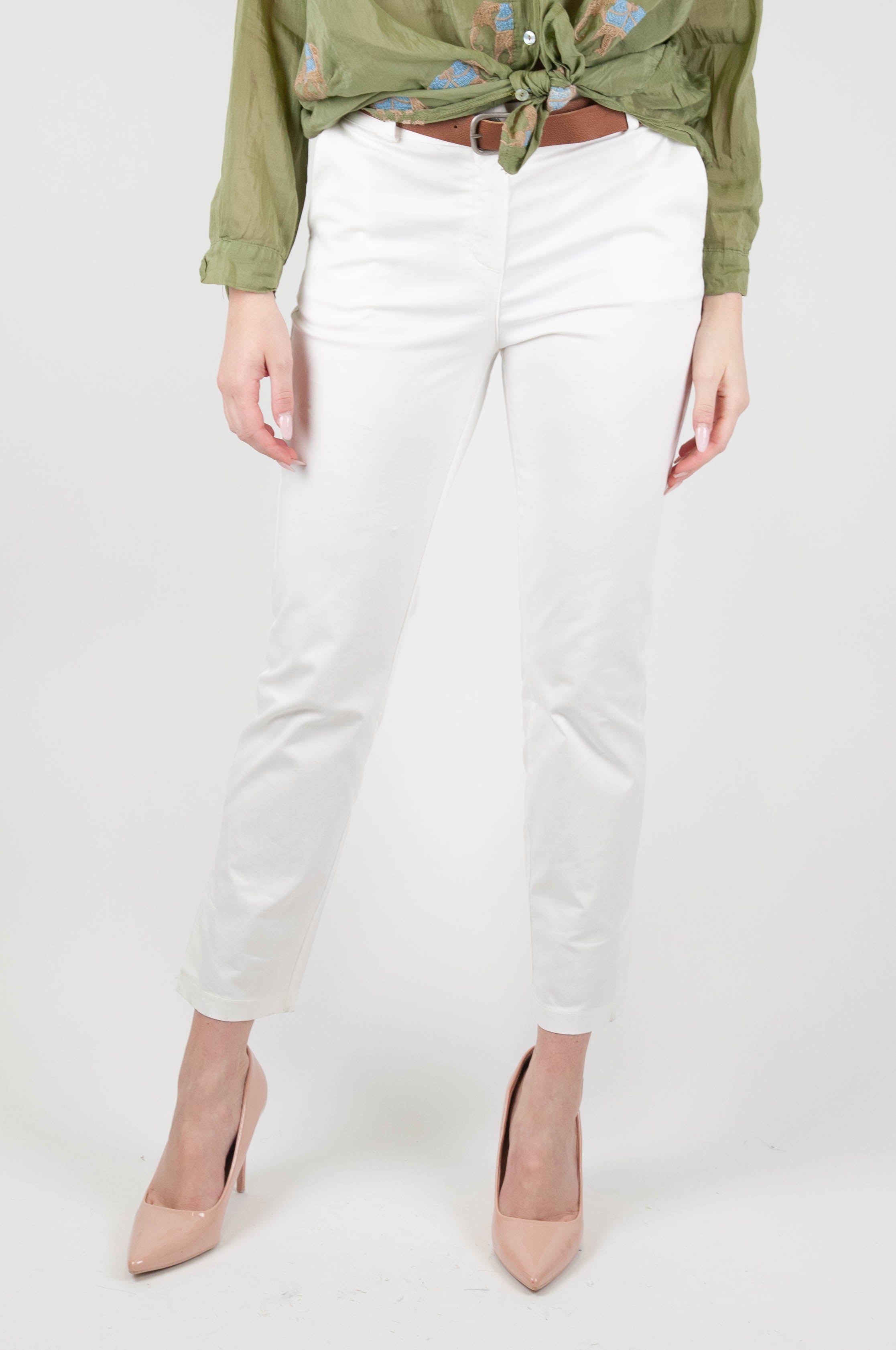 Motel - Pantalone slim con spacchetti laterali sul fondo