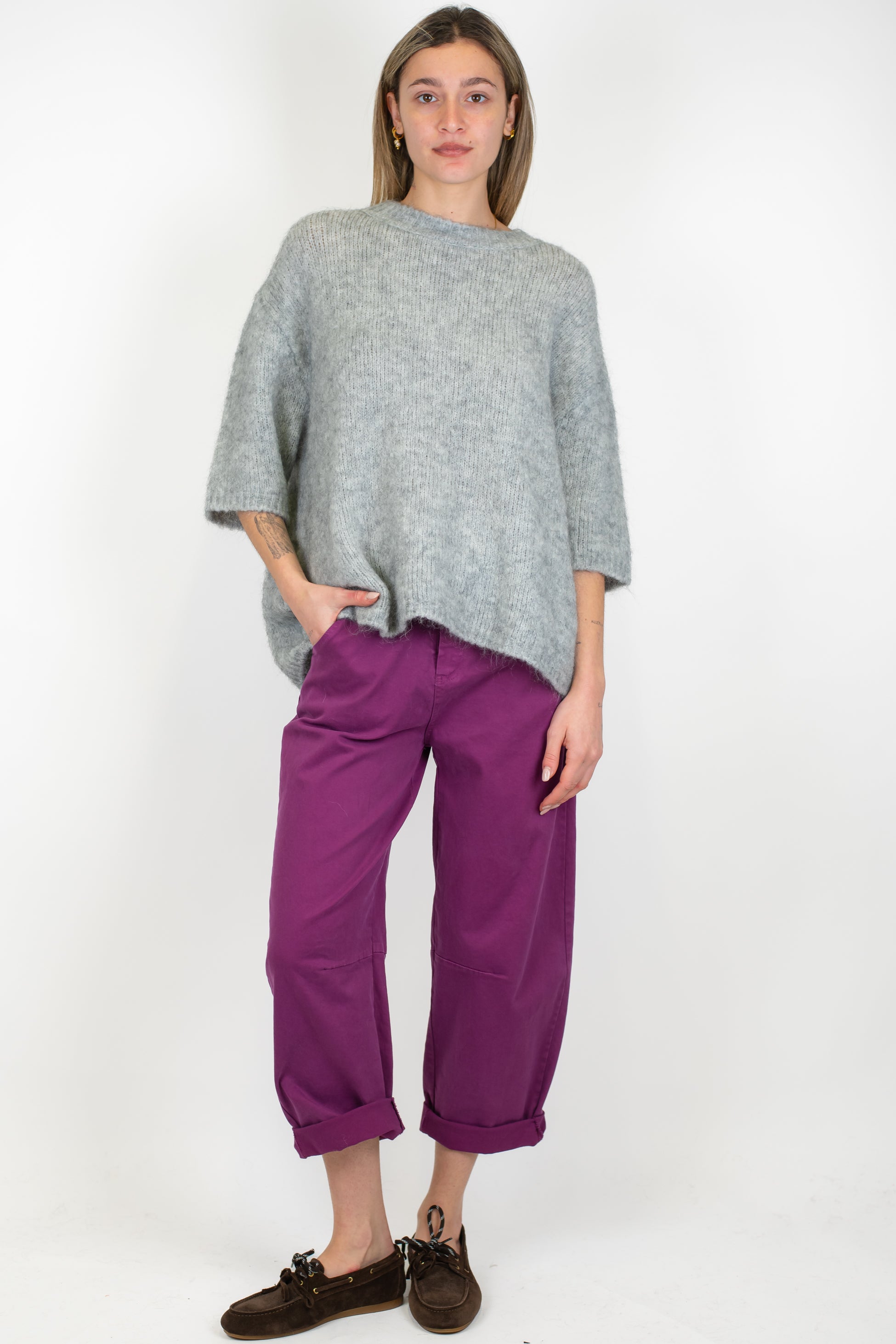 Haveone - Maglia over in mohair manica 3/4