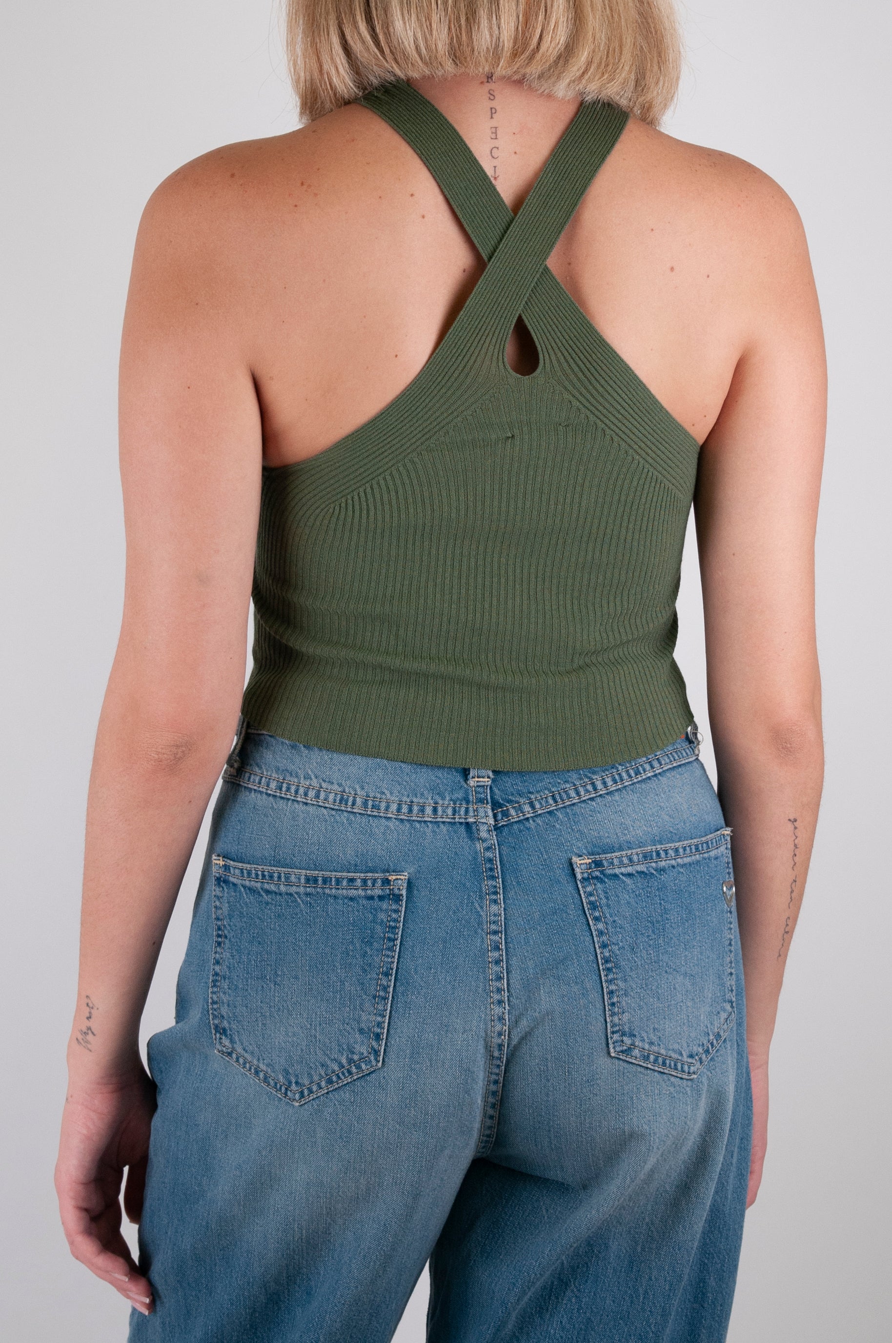 Kontatto - Top incrociato a costine