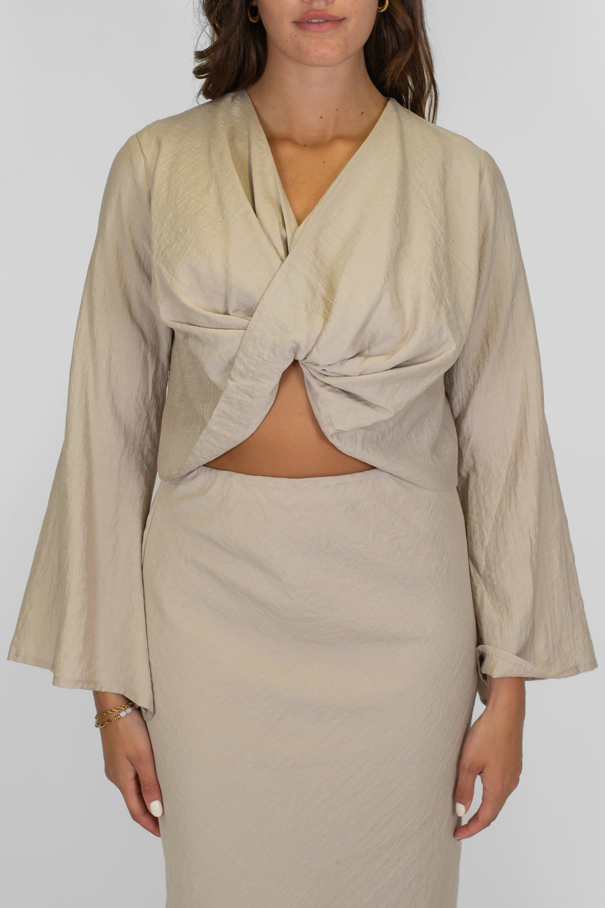 Dixie - Top a maniche lunghe con nodo