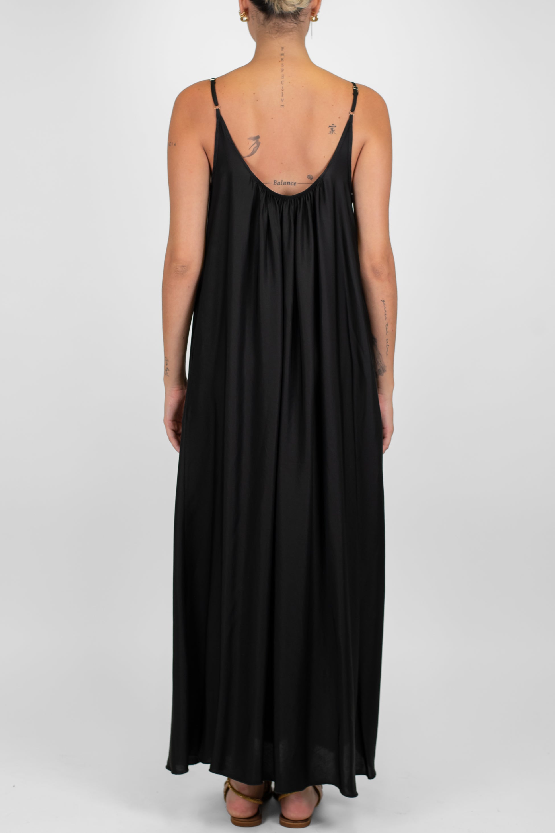 Motel - Abito lungo in viscosa con spalline sottili