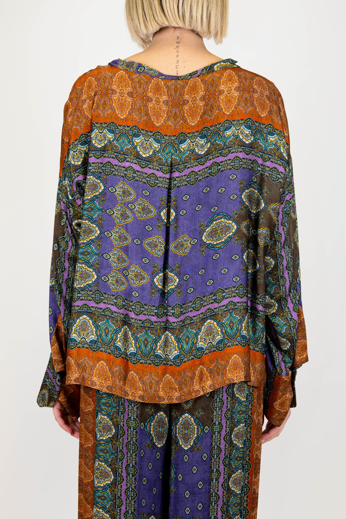 Motel - Blusa fantasia astratta in viscosa