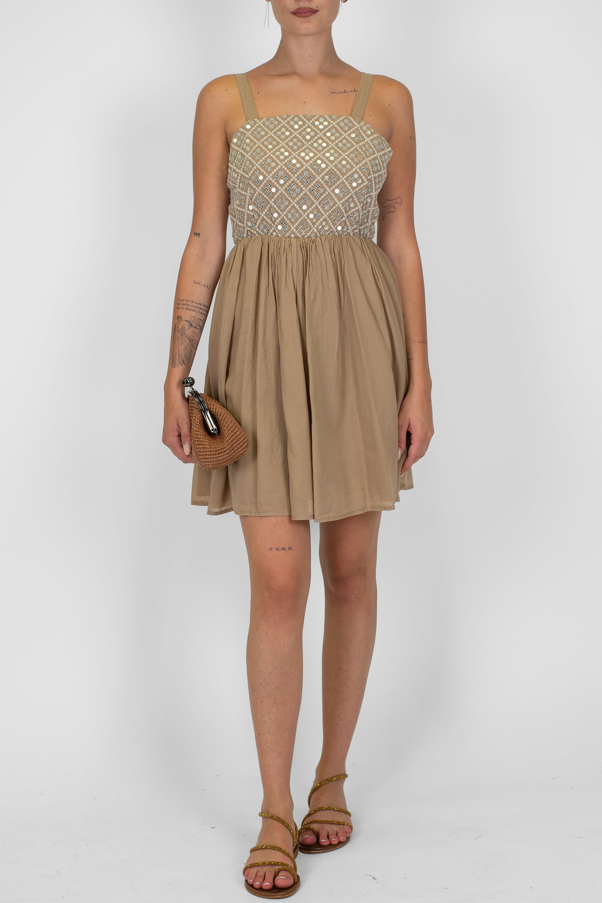 Dixie - Abito corto con top in paillettes