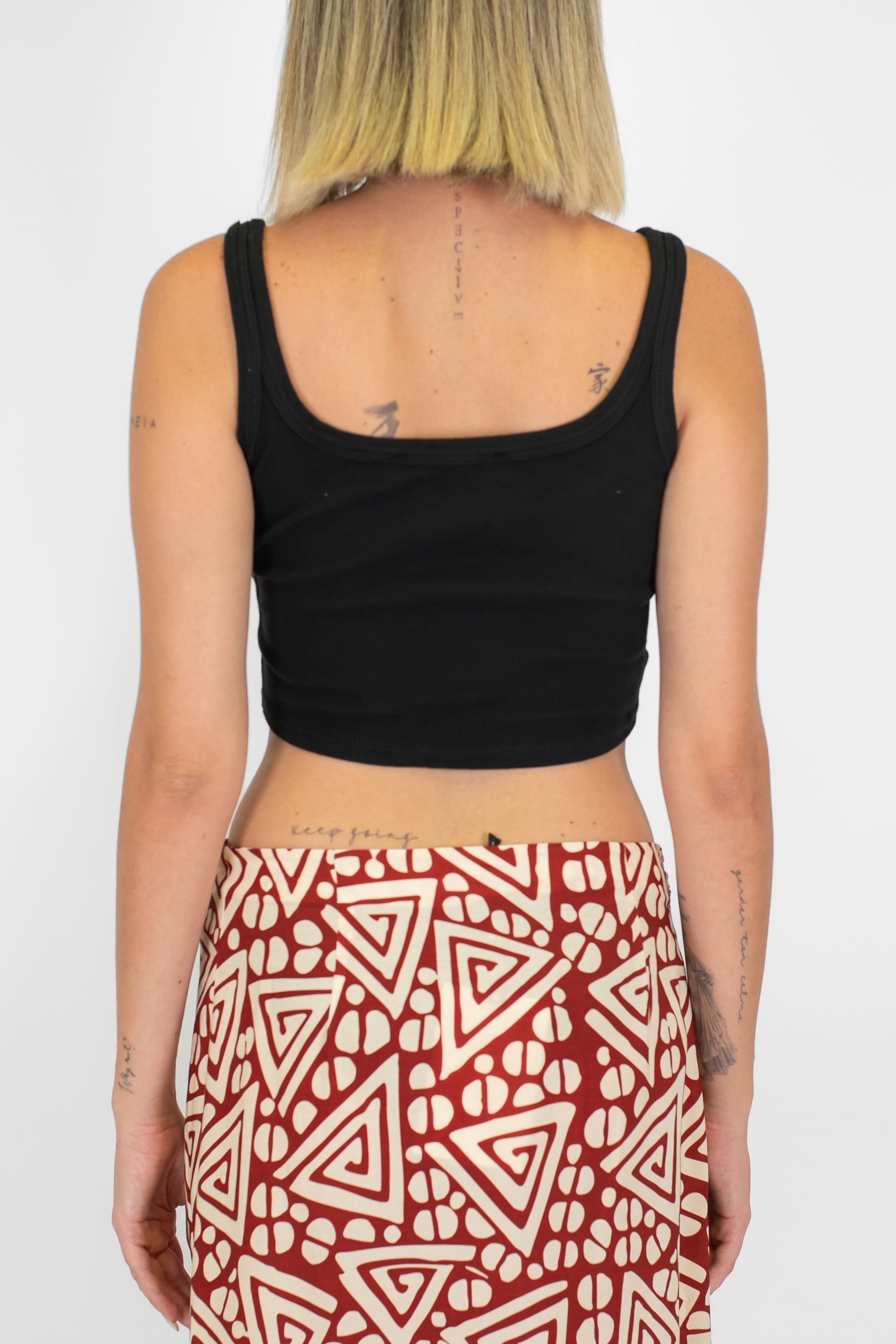 Haveone - Top scollo quadro a costine