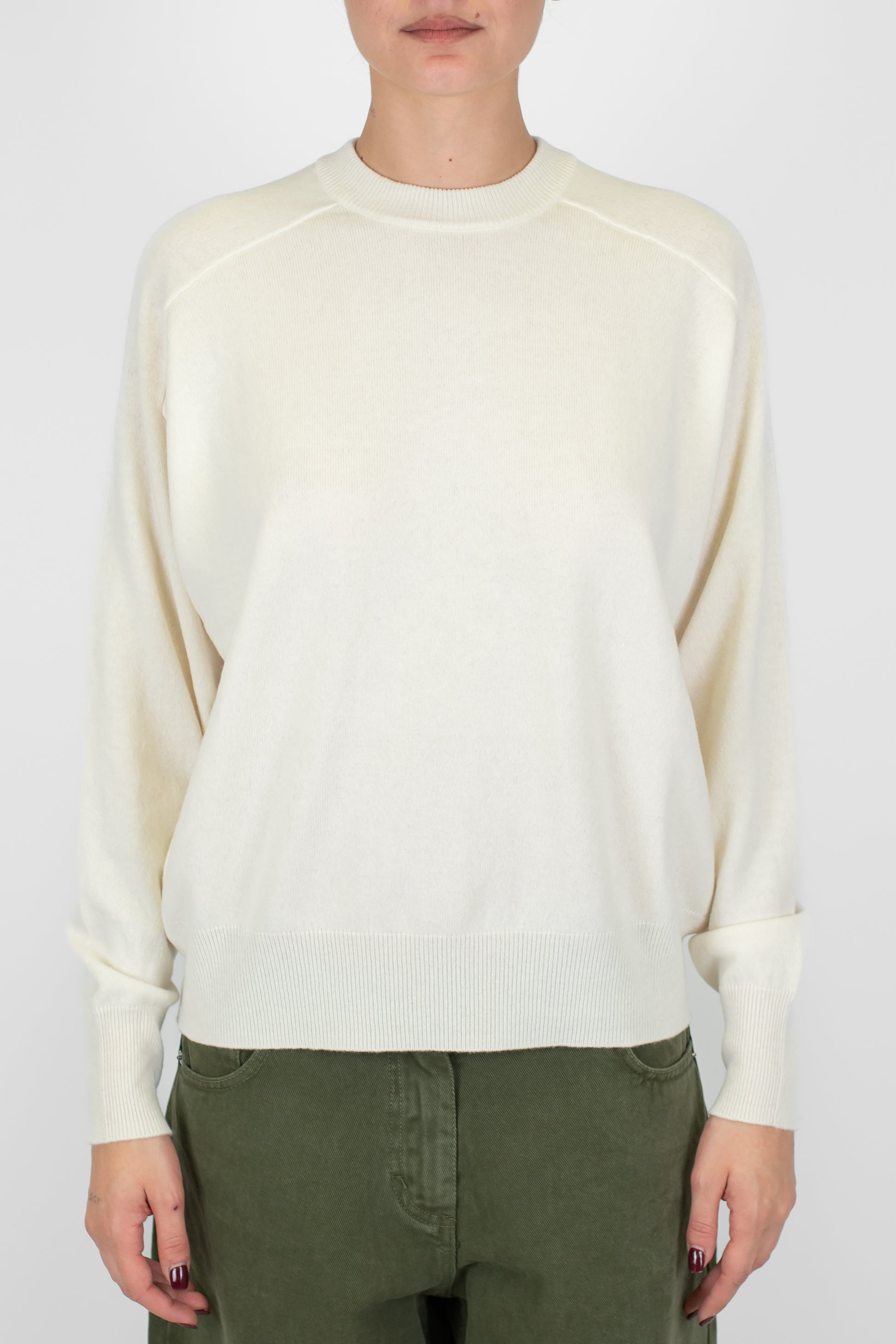 Tensione in - Maglia girocollo in pura lana