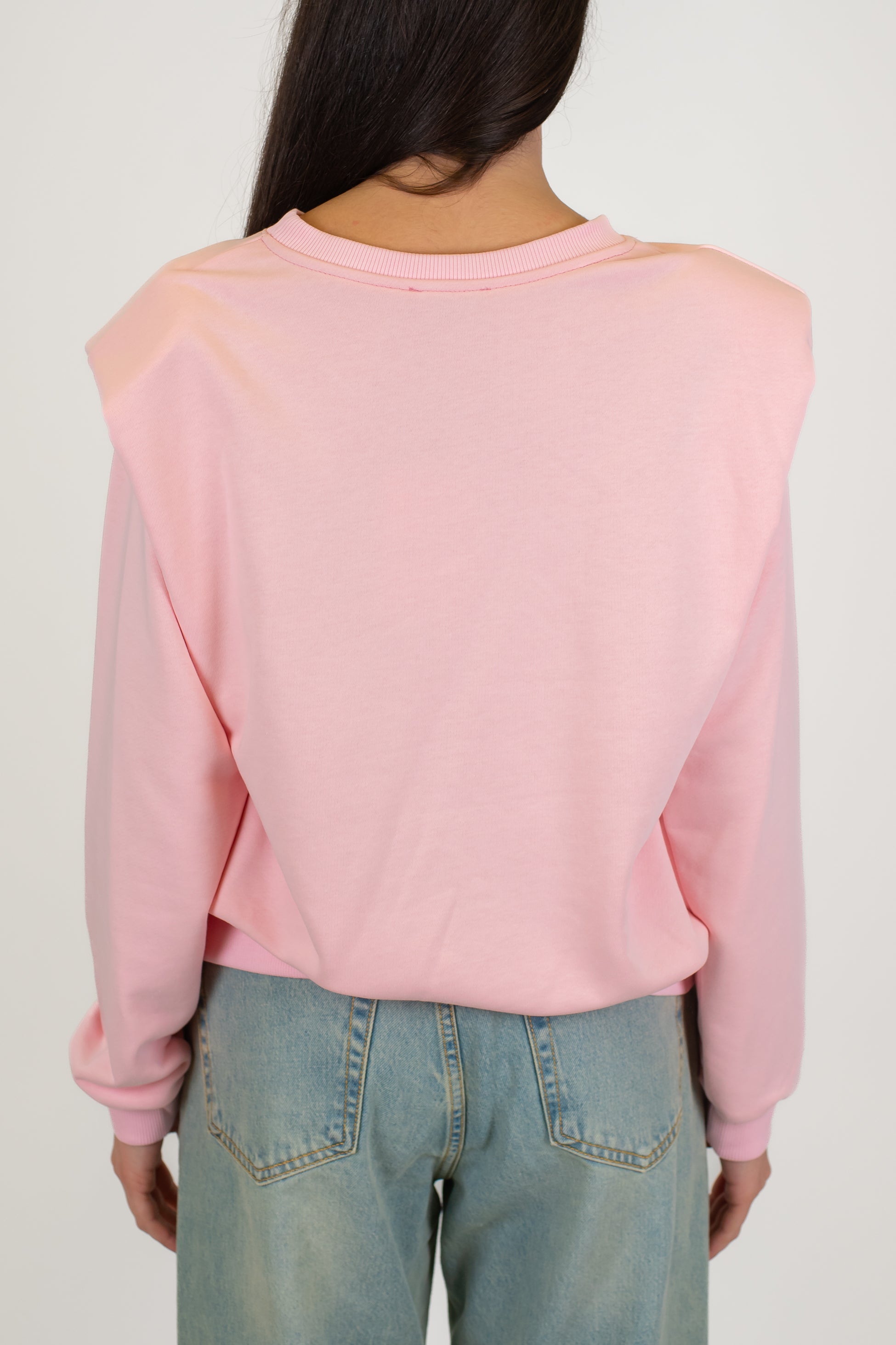 Dixie - Felpa girocollo con spalline ed elastico sul fondo