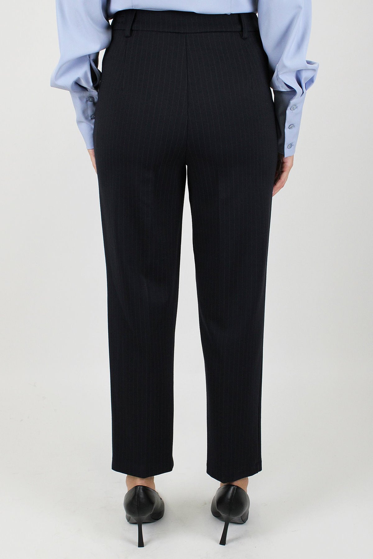 Motel - Pantalone slim gessato