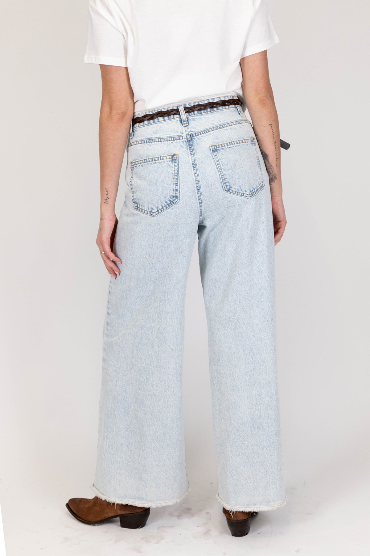 Motel - Jeans palazzo lavaggio chiaro