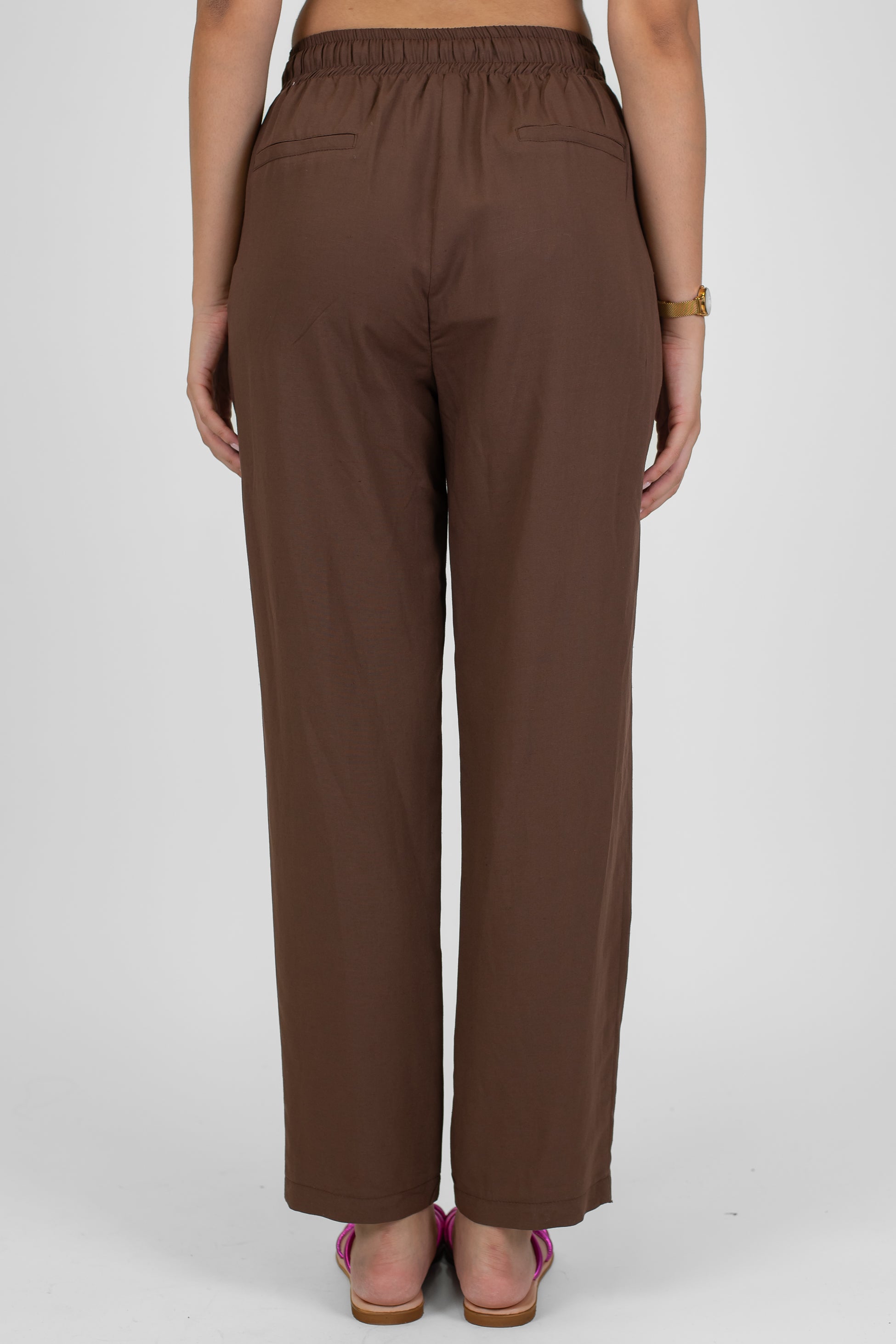 Motel - Pantalone in misto lino e viscosa con coulisse