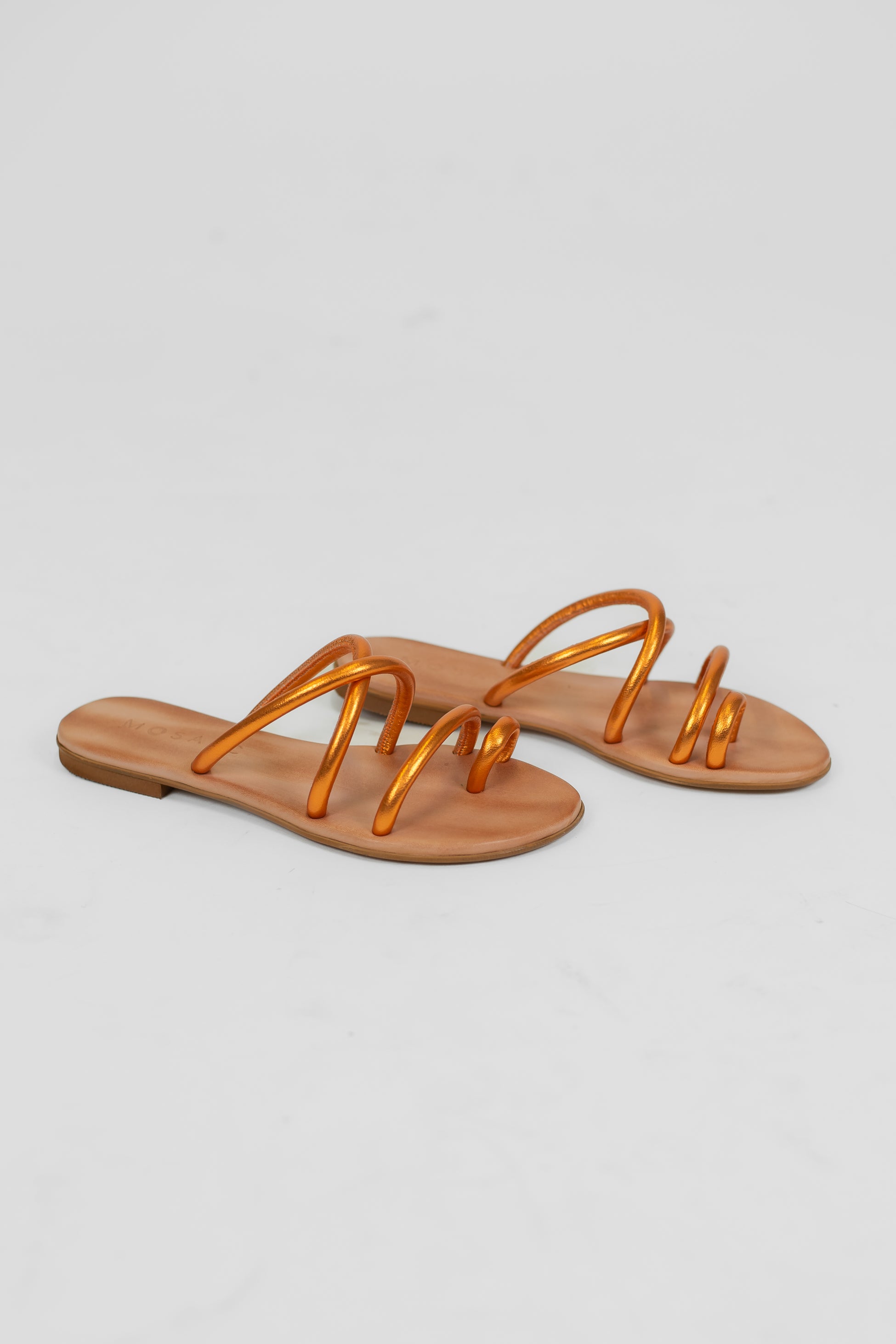 Mosaic - Sandalo infradito con fasce laminate