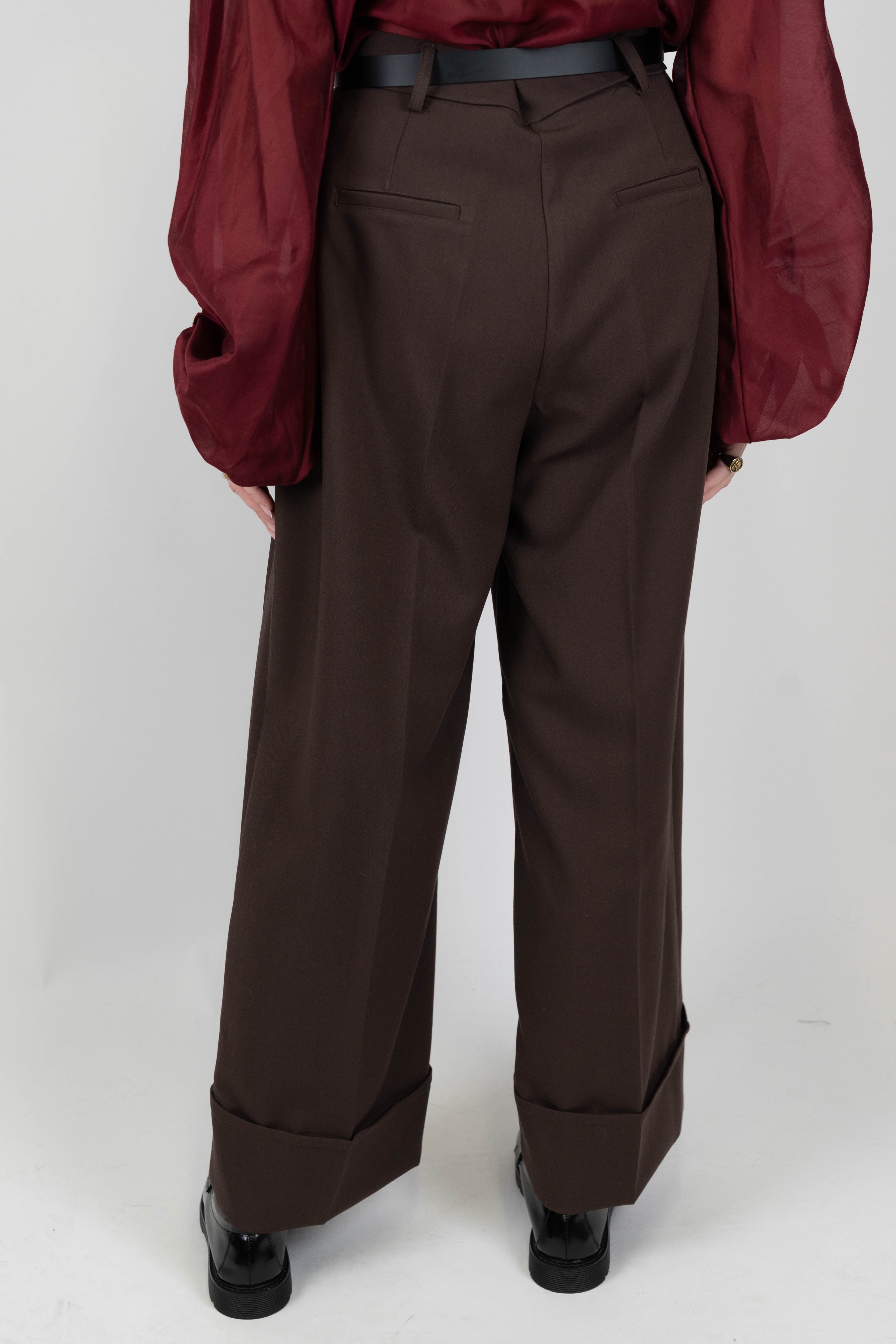 Motel - Pantalone palazzo con risvolto sul fondo