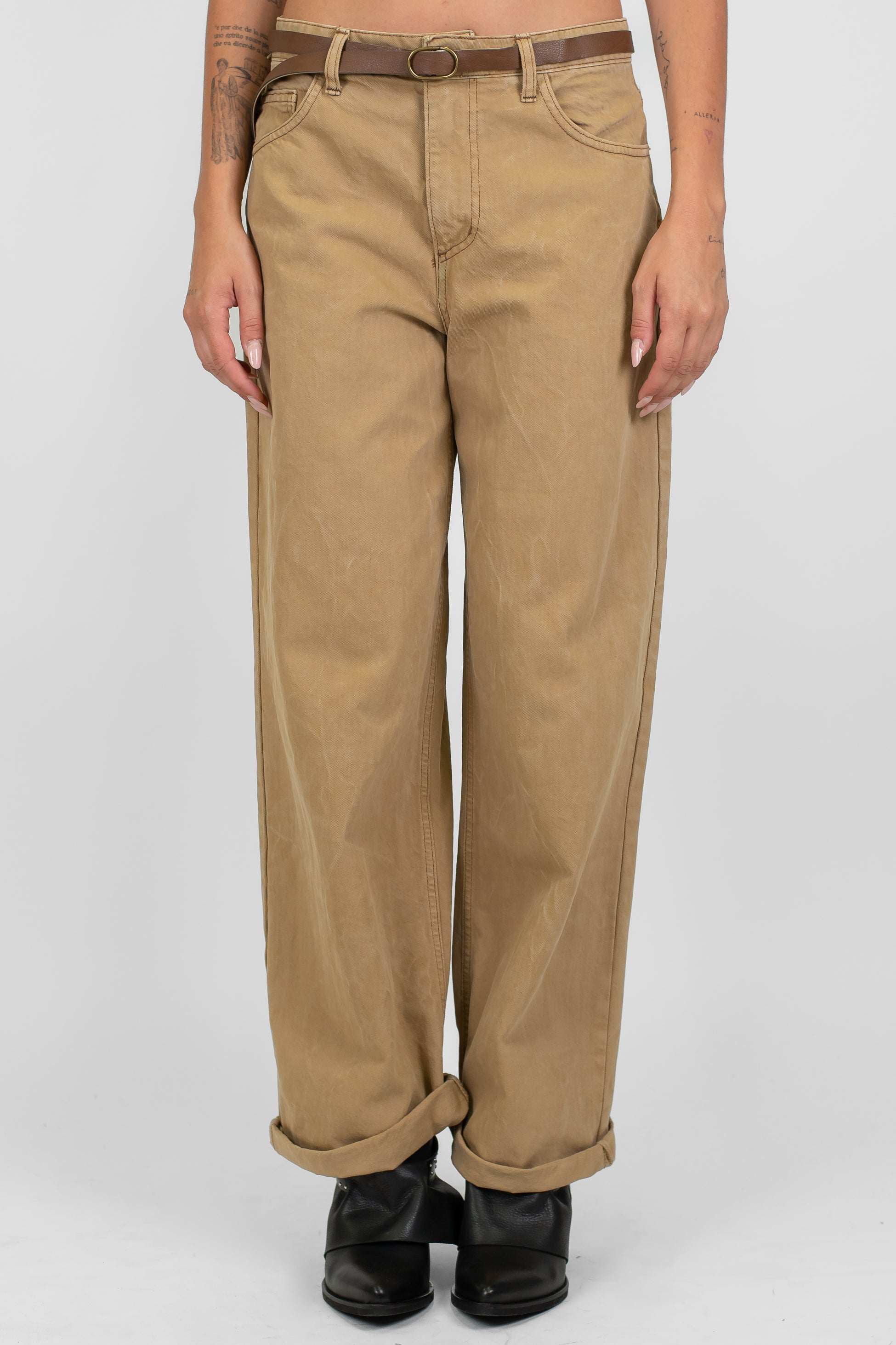 Motel - Pantalone regular in denim colorato