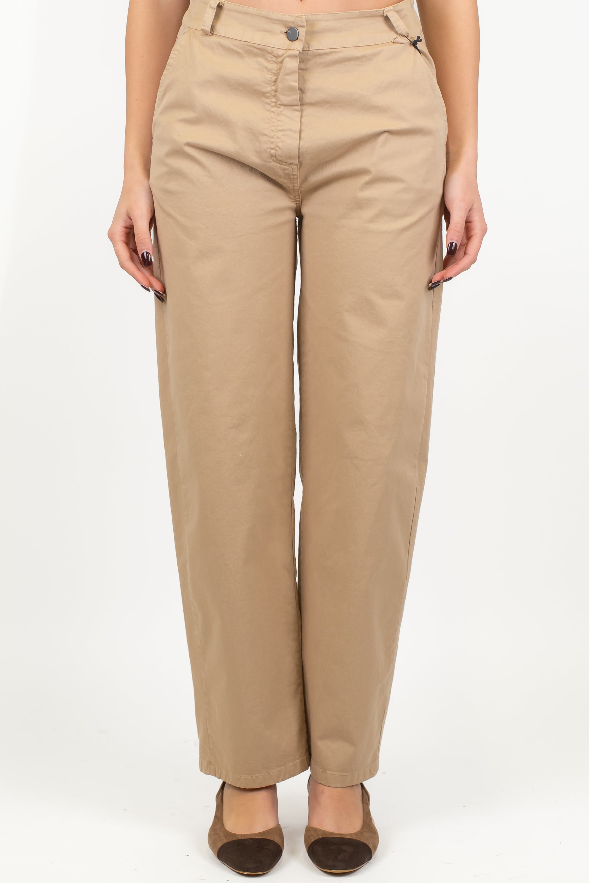 Tensione in - Pantalone balloon in cotone tinta unita