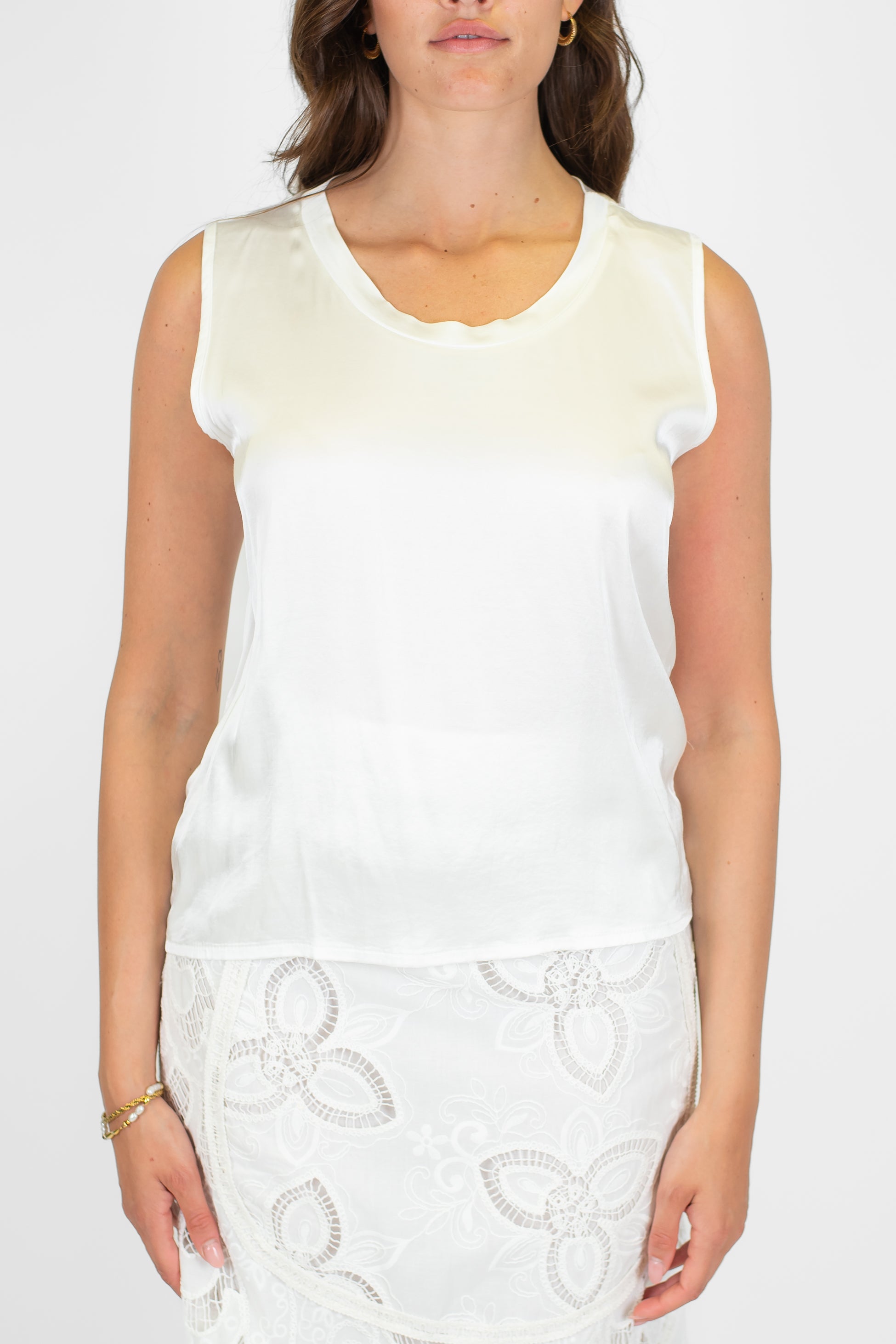 Maryley - Canotta in viscosa tinta unita