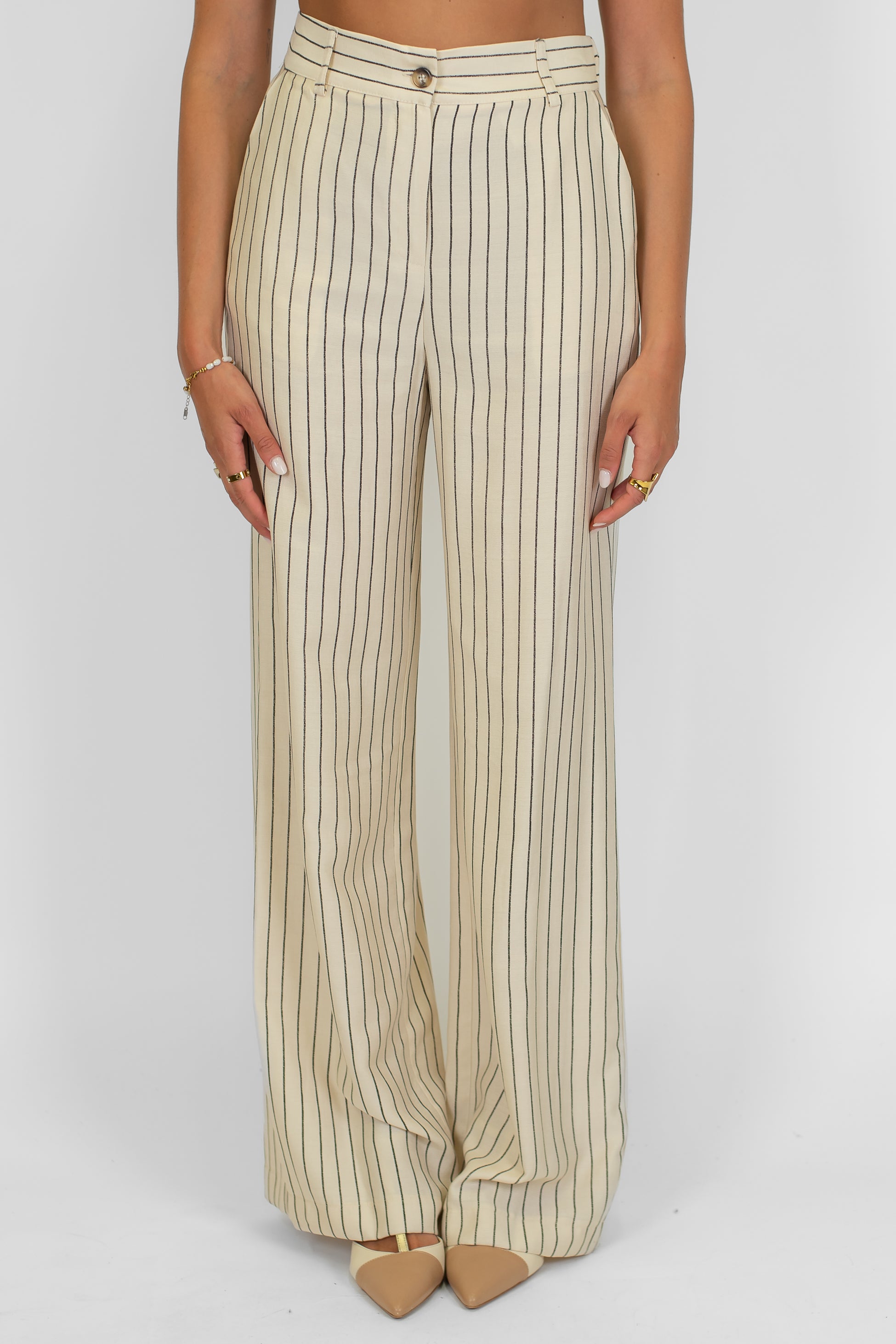 Dixie - Pantalone palazzo gessato